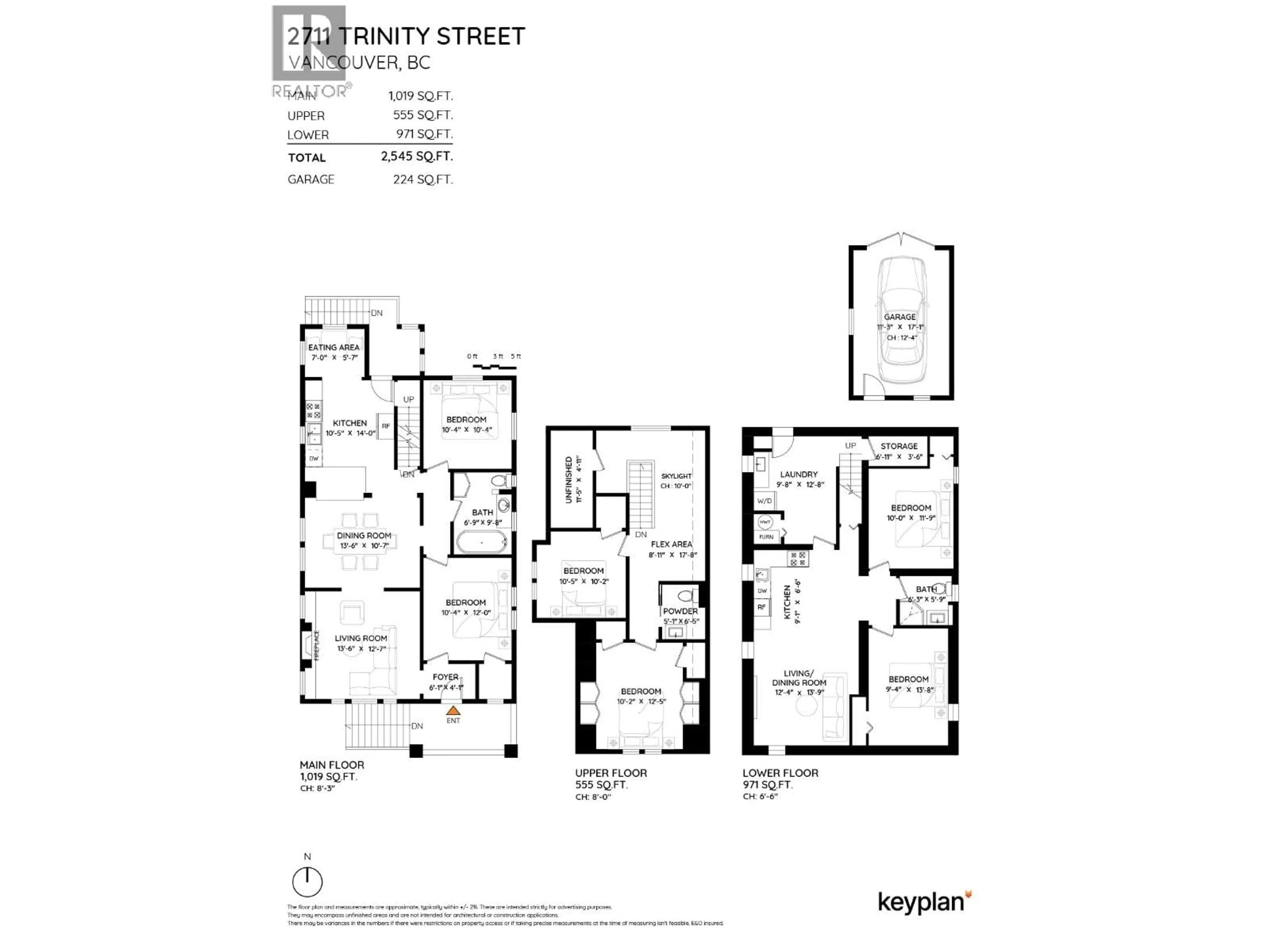 Floor plan for 2711 TRINITY STREET, Vancouver British Columbia V5K1E6