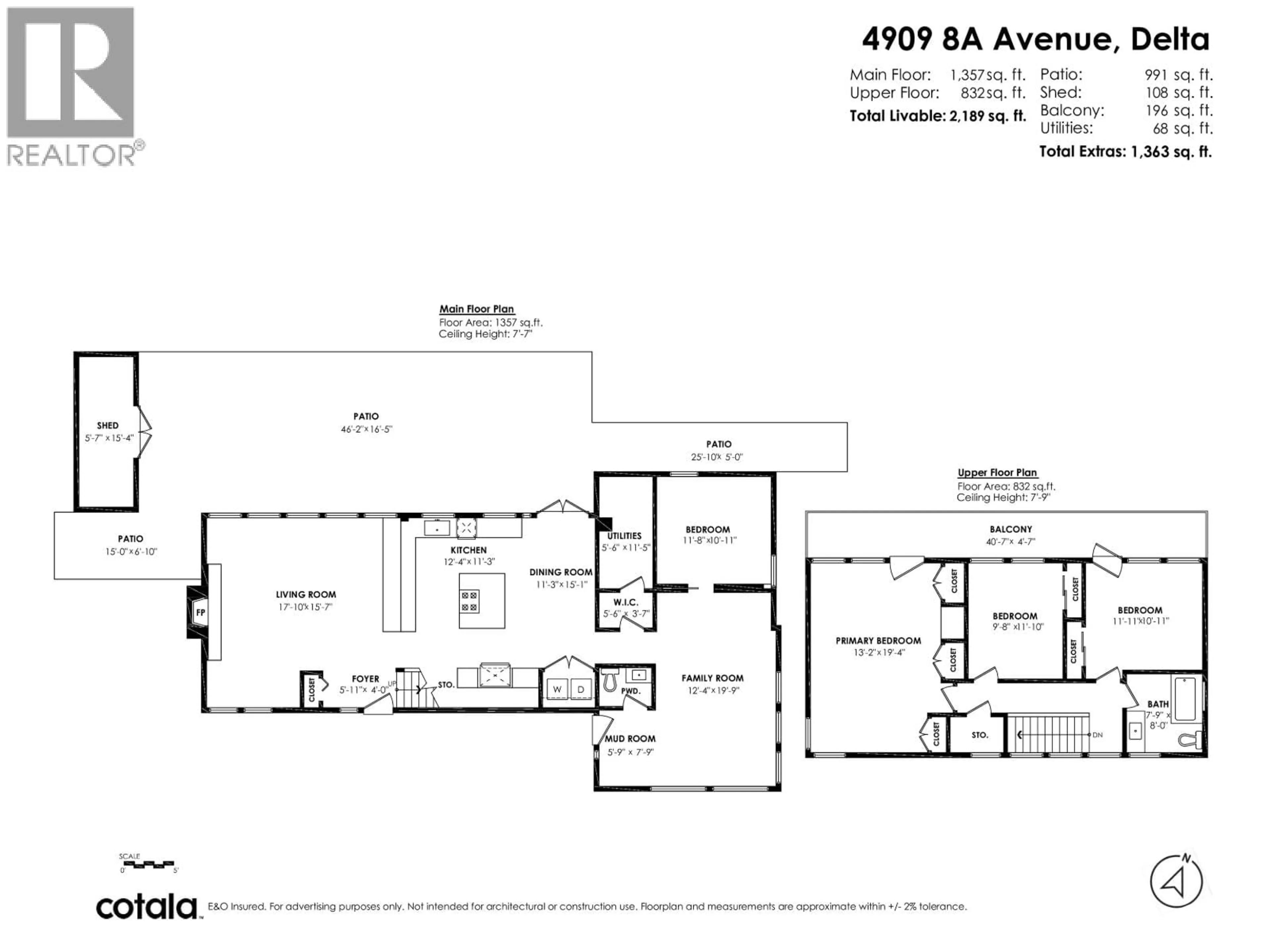 Floor plan for 4909 8A AVENUE, Delta British Columbia V4M1S8