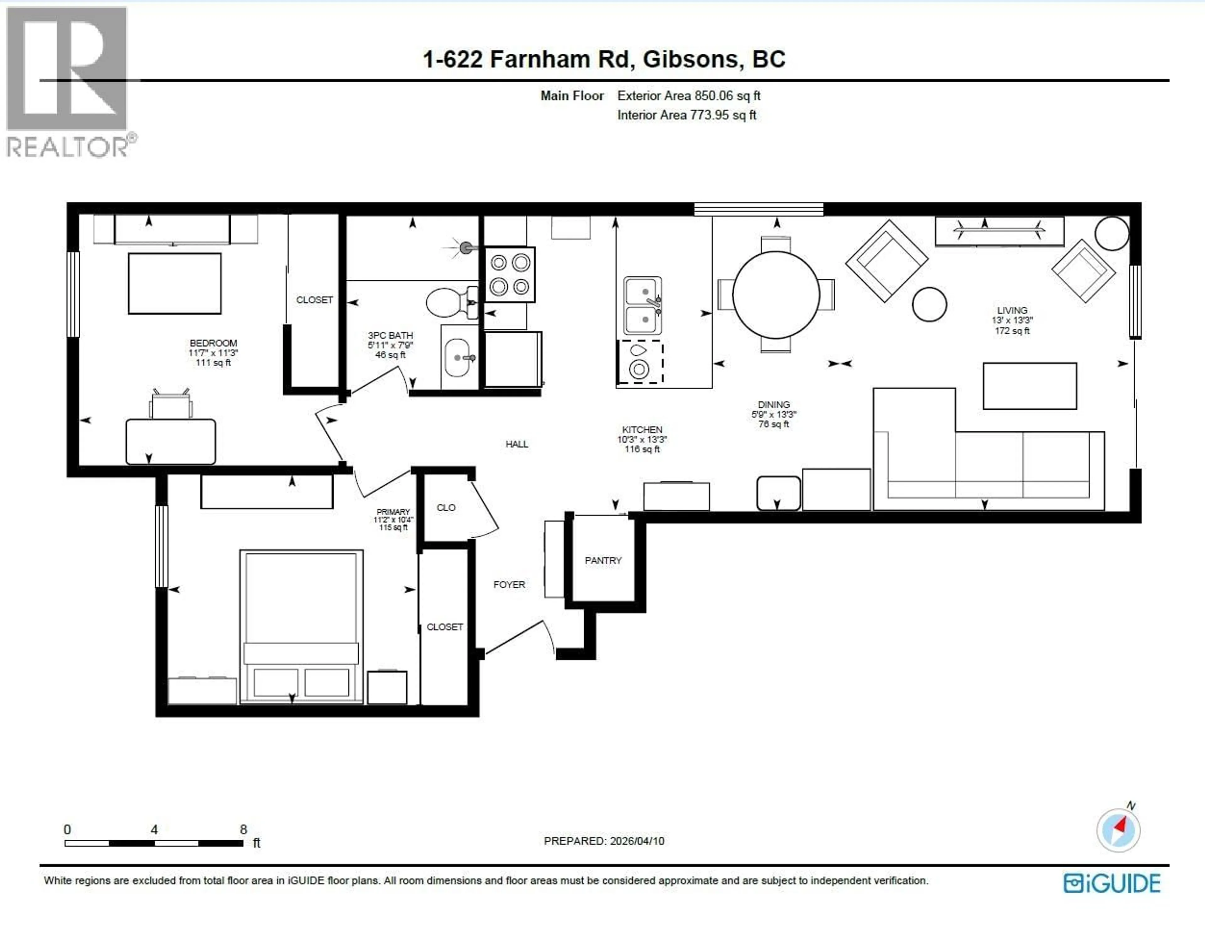 Floor plan for 1 - 622 FARNHAM ROAD, Gibsons British Columbia V0N1V8