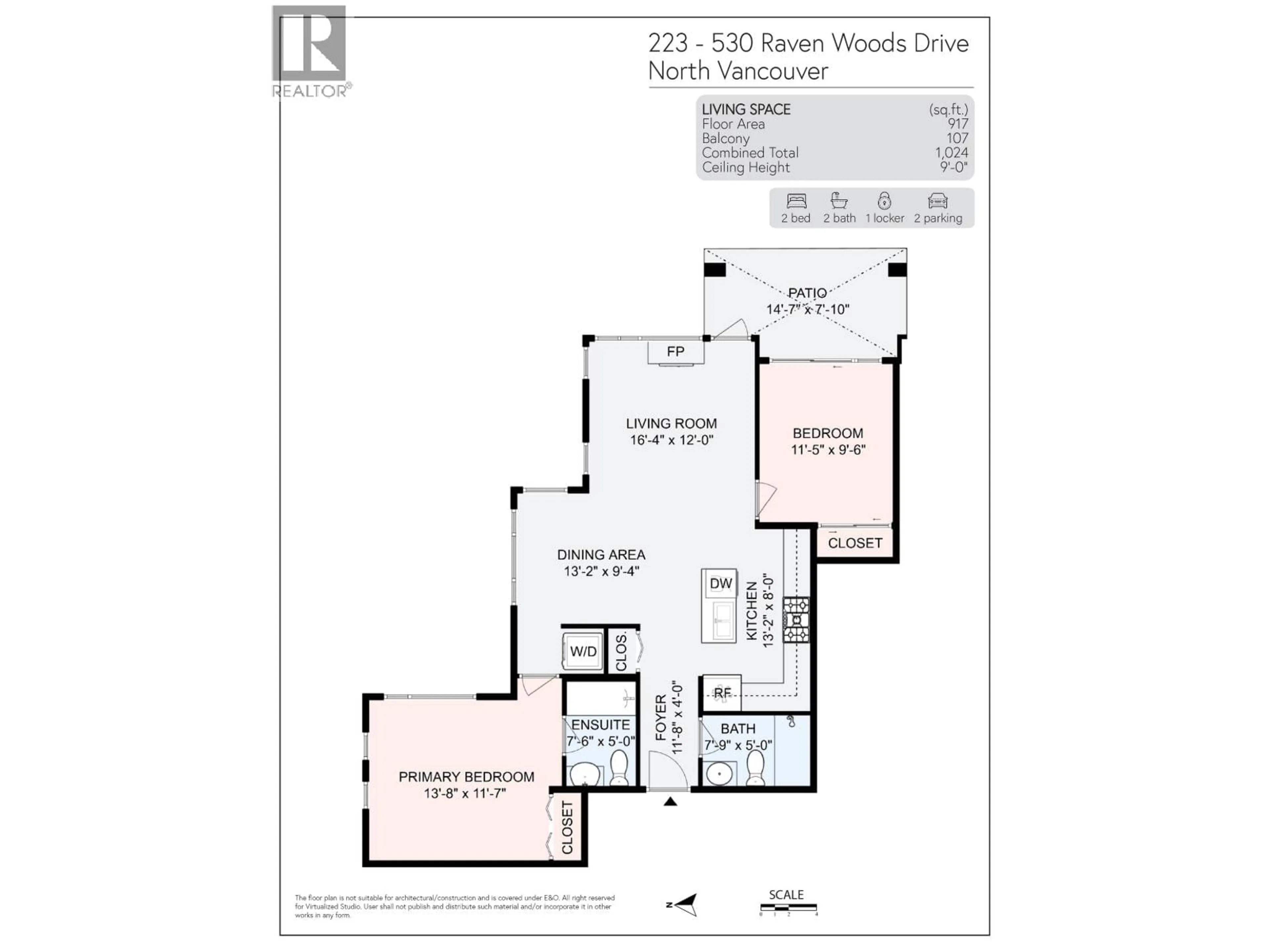 Floor plan for 223 - 530 RAVEN WOODS DRIVE, North Vancouver British Columbia V7G2T5