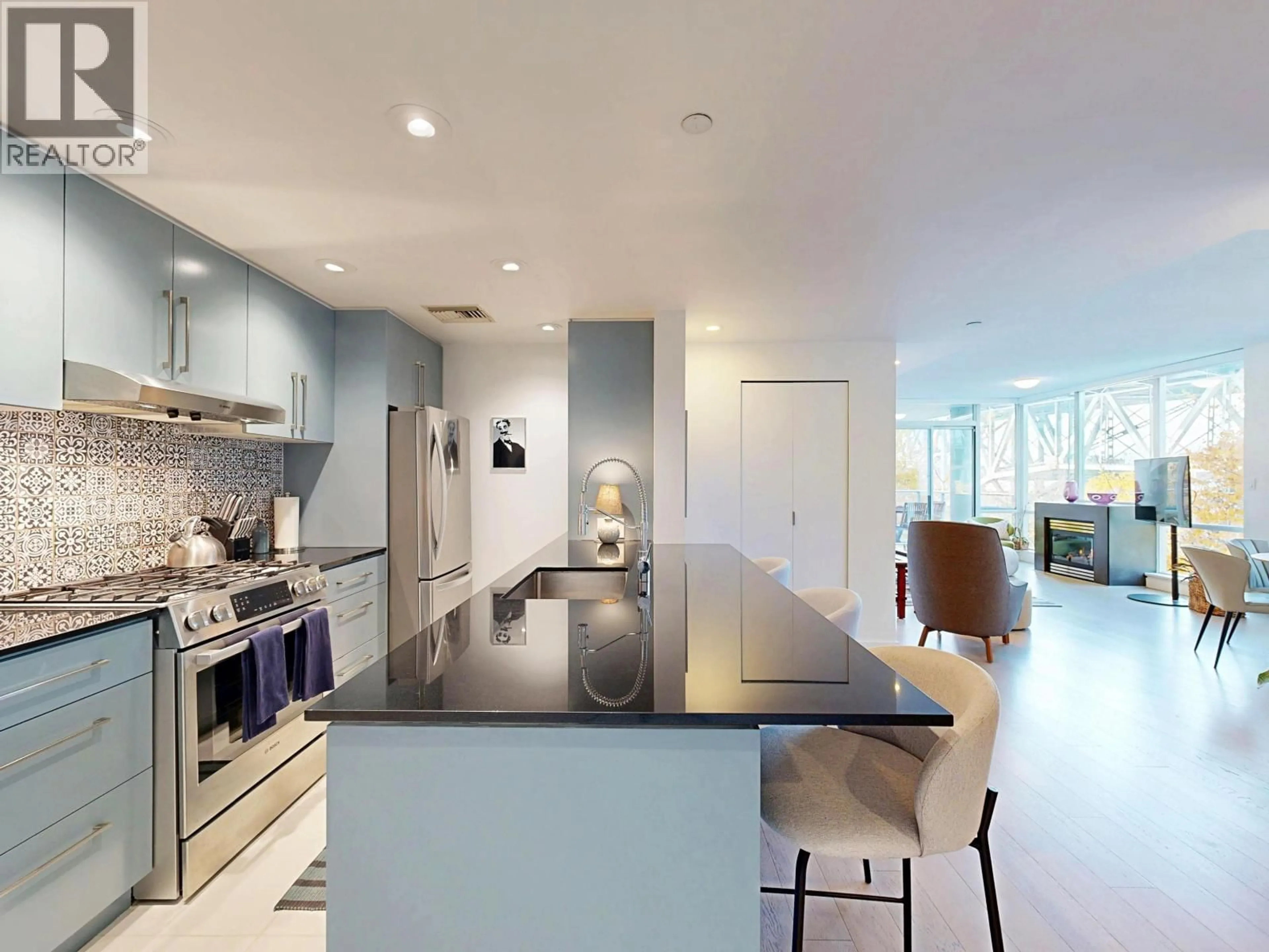 Open concept kitchen, ceramic/tile floor for 503 - 638 BEACH CRESCENT, Vancouver British Columbia V6Z3H4