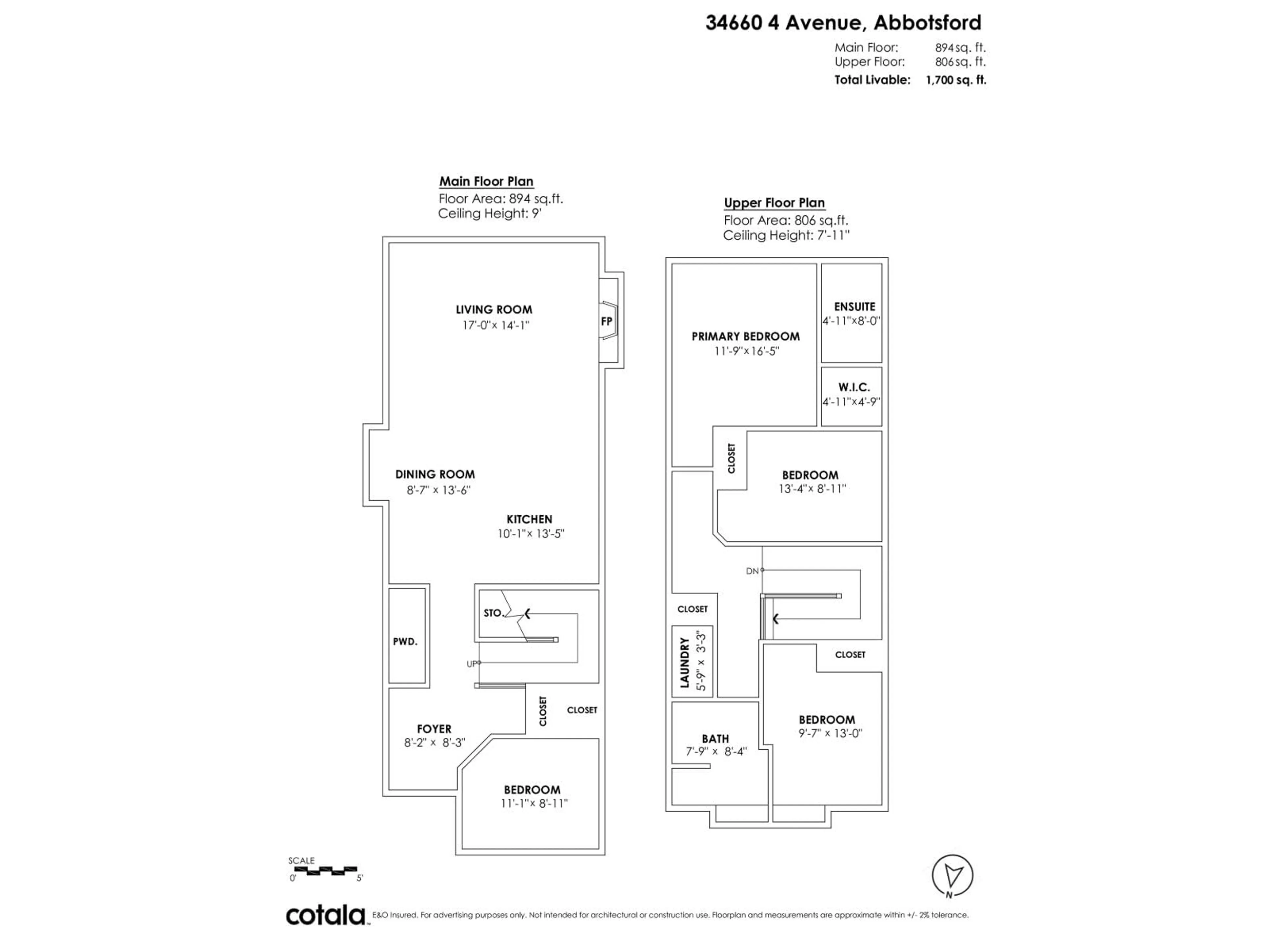 Floor plan for 34660 4TH AVENUE, Abbotsford British Columbia V2S8B8