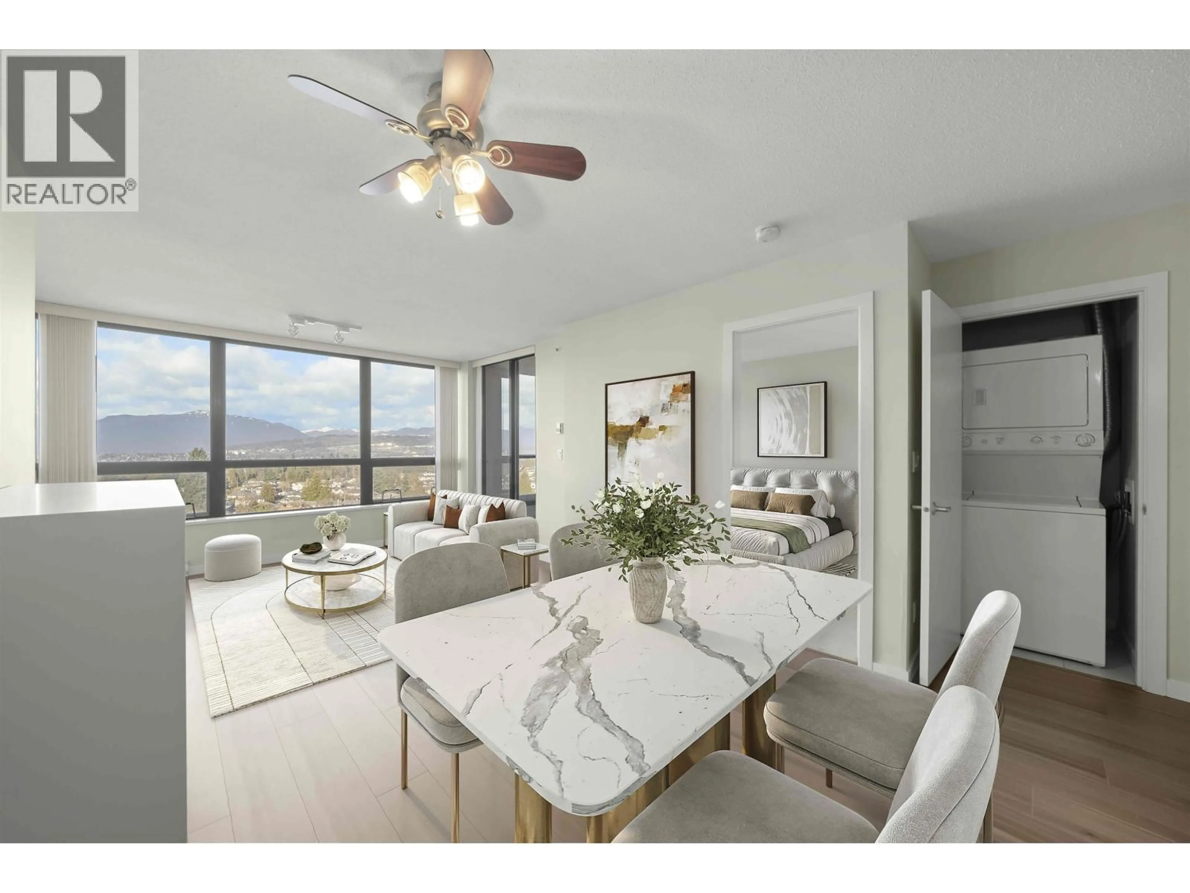 Open concept kitchen, ceramic/tile floor for 1605 - 7178 COLLIER STREET, Burnaby British Columbia V5E4N7