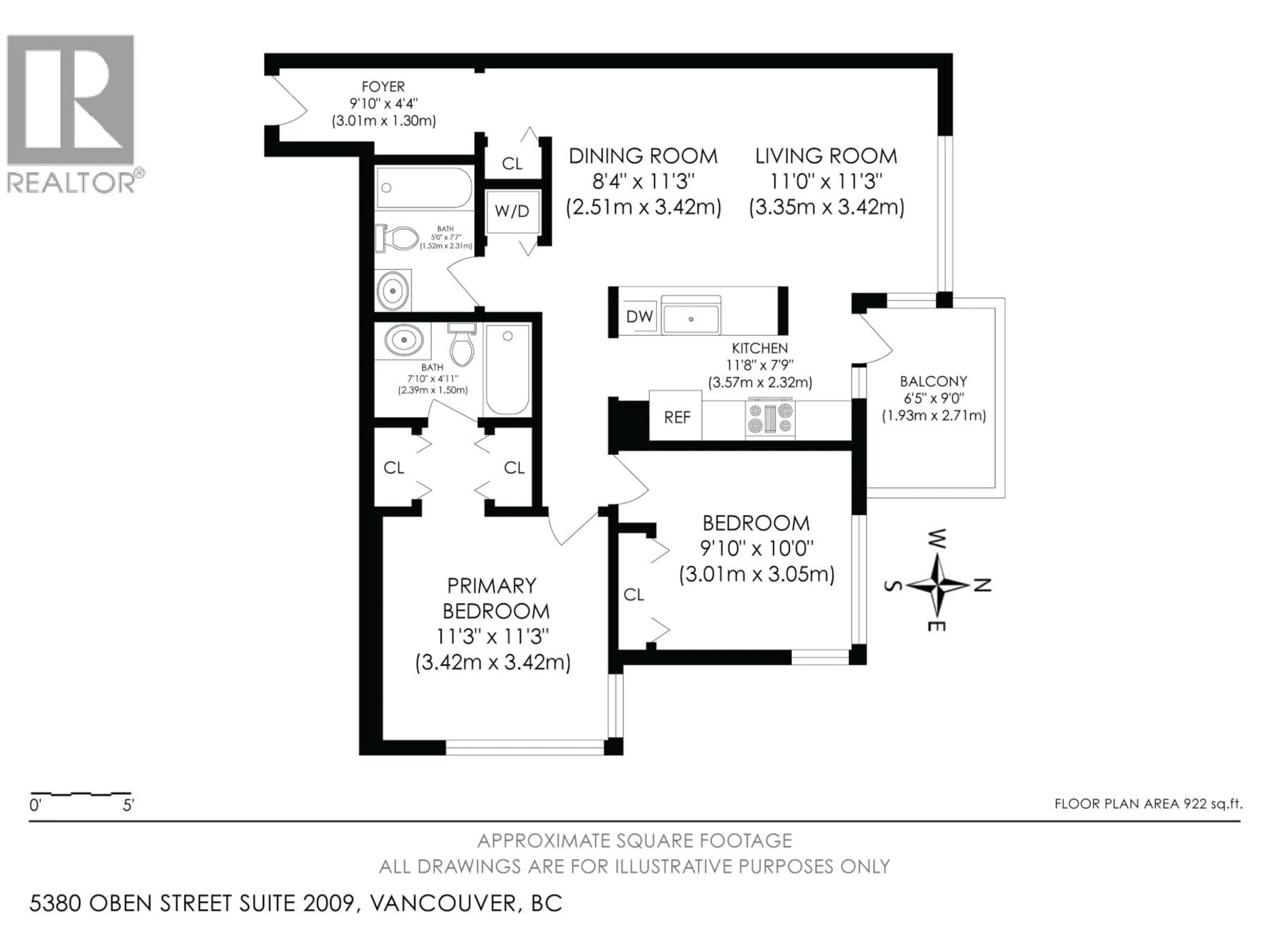 Floor plan for 2009 - 5380 OBEN STREET, Vancouver British Columbia V5R6H7