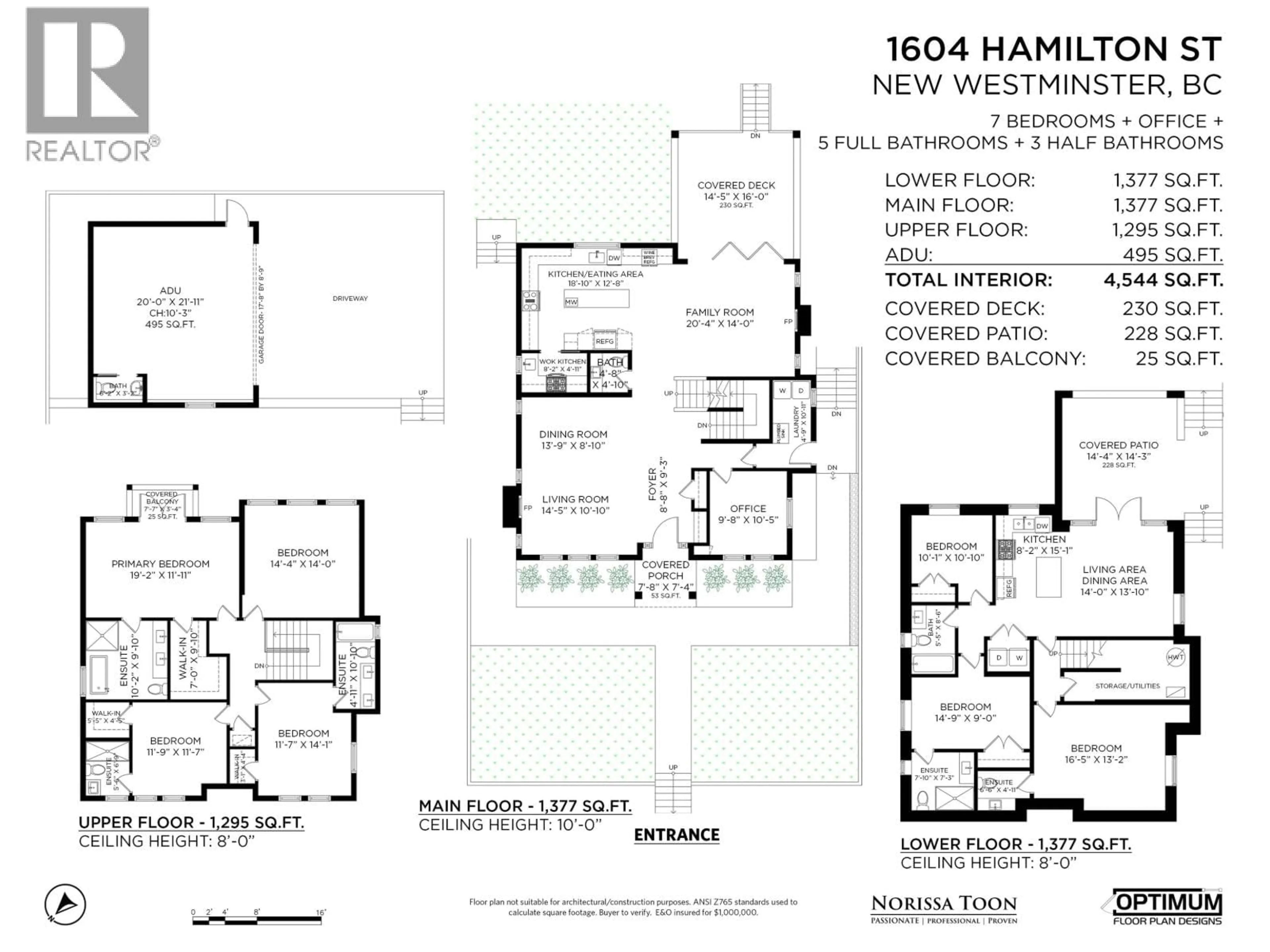 Floor plan for 1604 HAMILTON STREET, New Westminster British Columbia V3M2N8