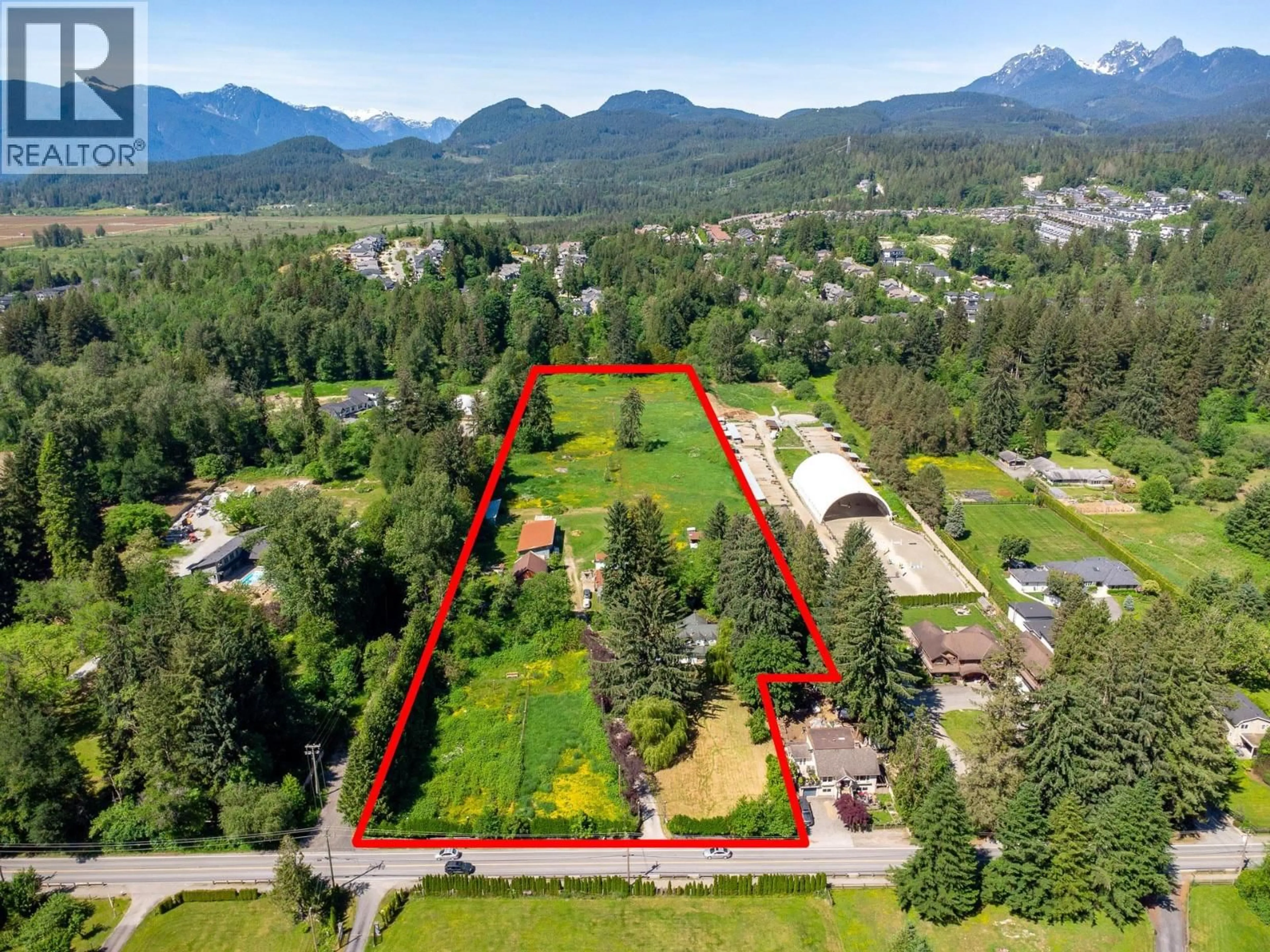 A pic from outside/outdoor area/front of a property/back of a property/a pic from drone, mountain view for 22909 132 AVENUE, Maple Ridge British Columbia V4R0A8