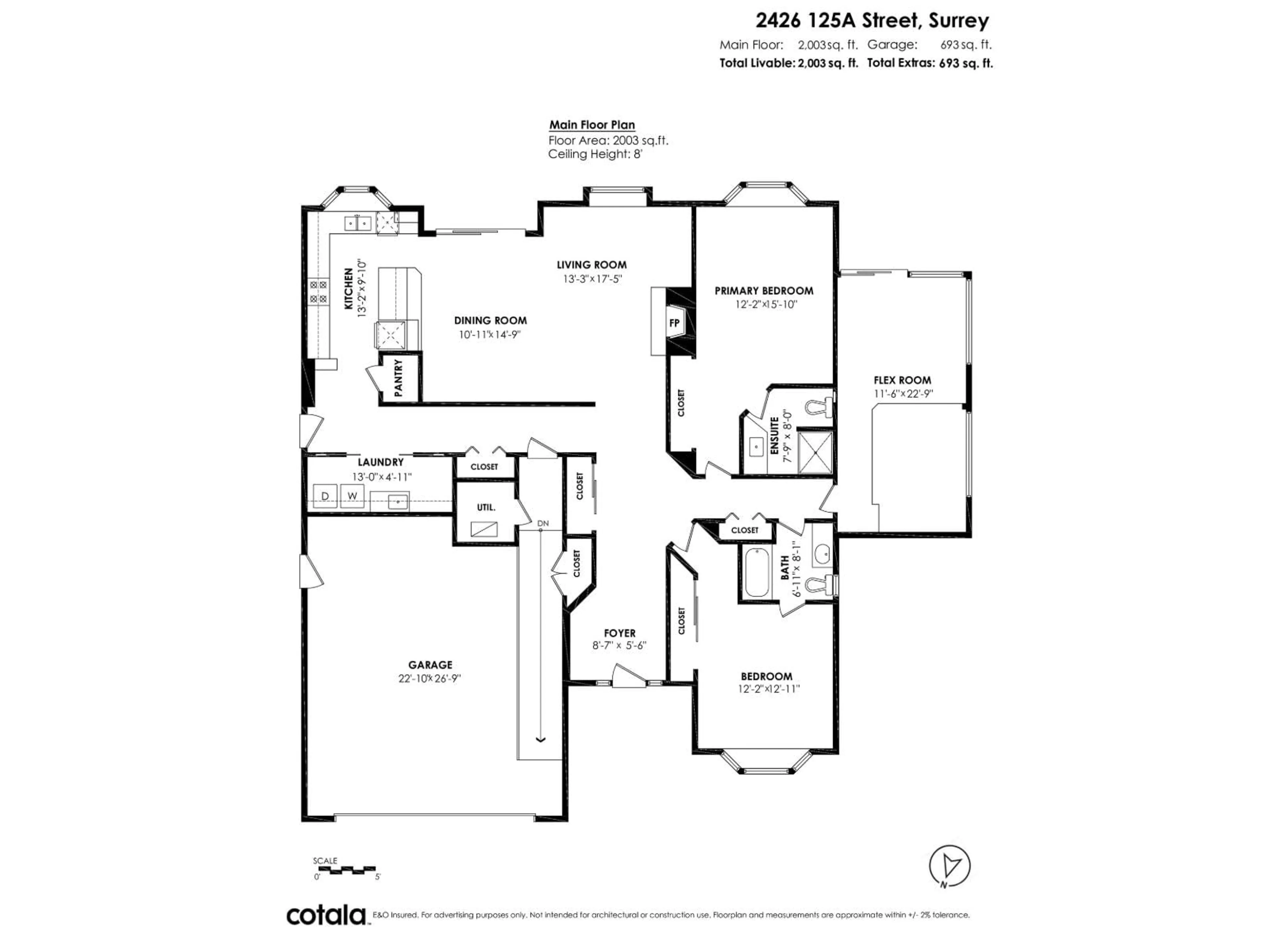 Floor plan for 2426 125A STREET, Surrey British Columbia V4A8H8