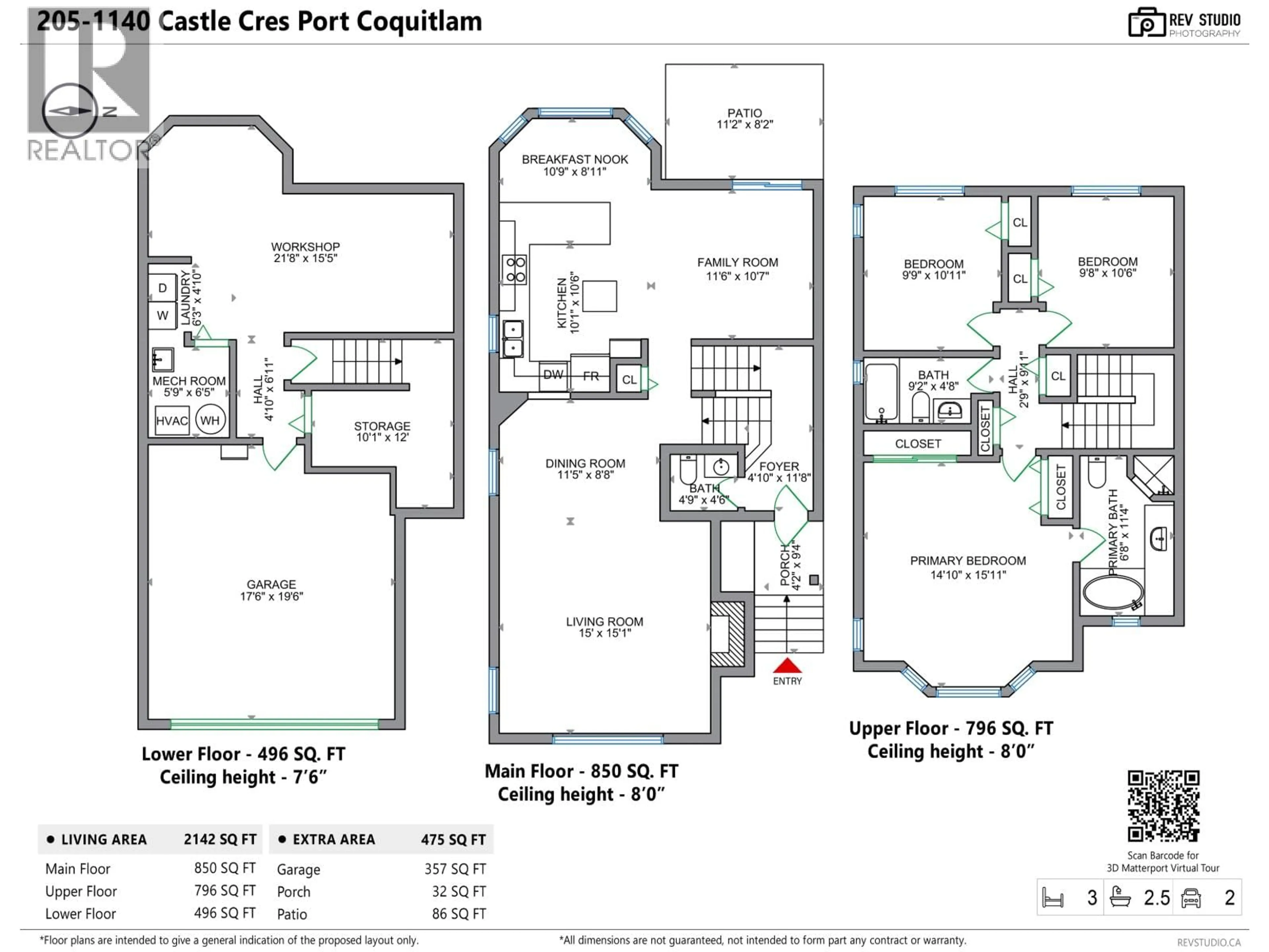 Floor plan for 205 - 1140 CASTLE CRESCENT, Port Coquitlam British Columbia V3C5R6