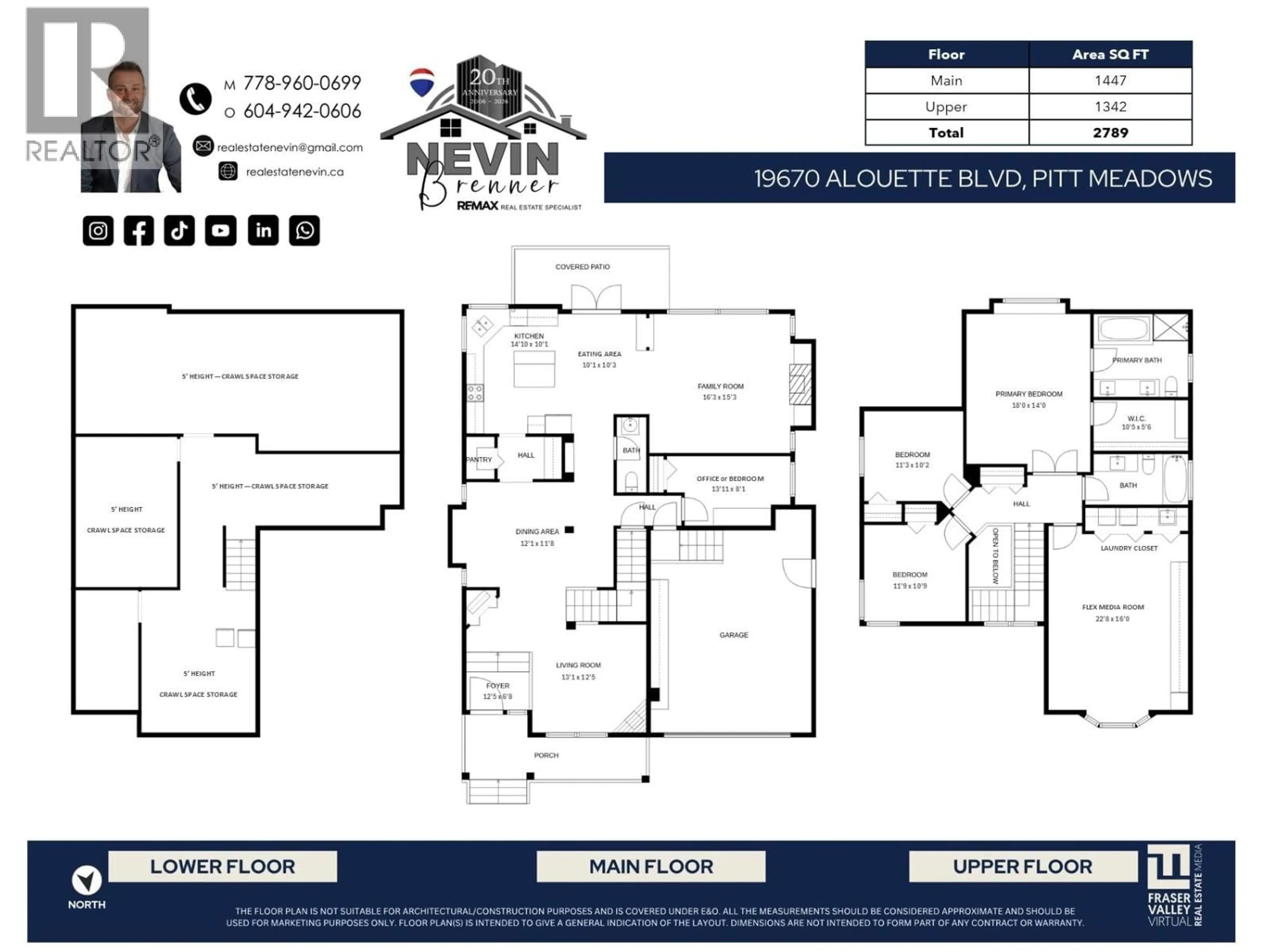 Floor plan for 19670 ALOUETTE BOULEVARD, Pitt Meadows British Columbia V3Y2V8