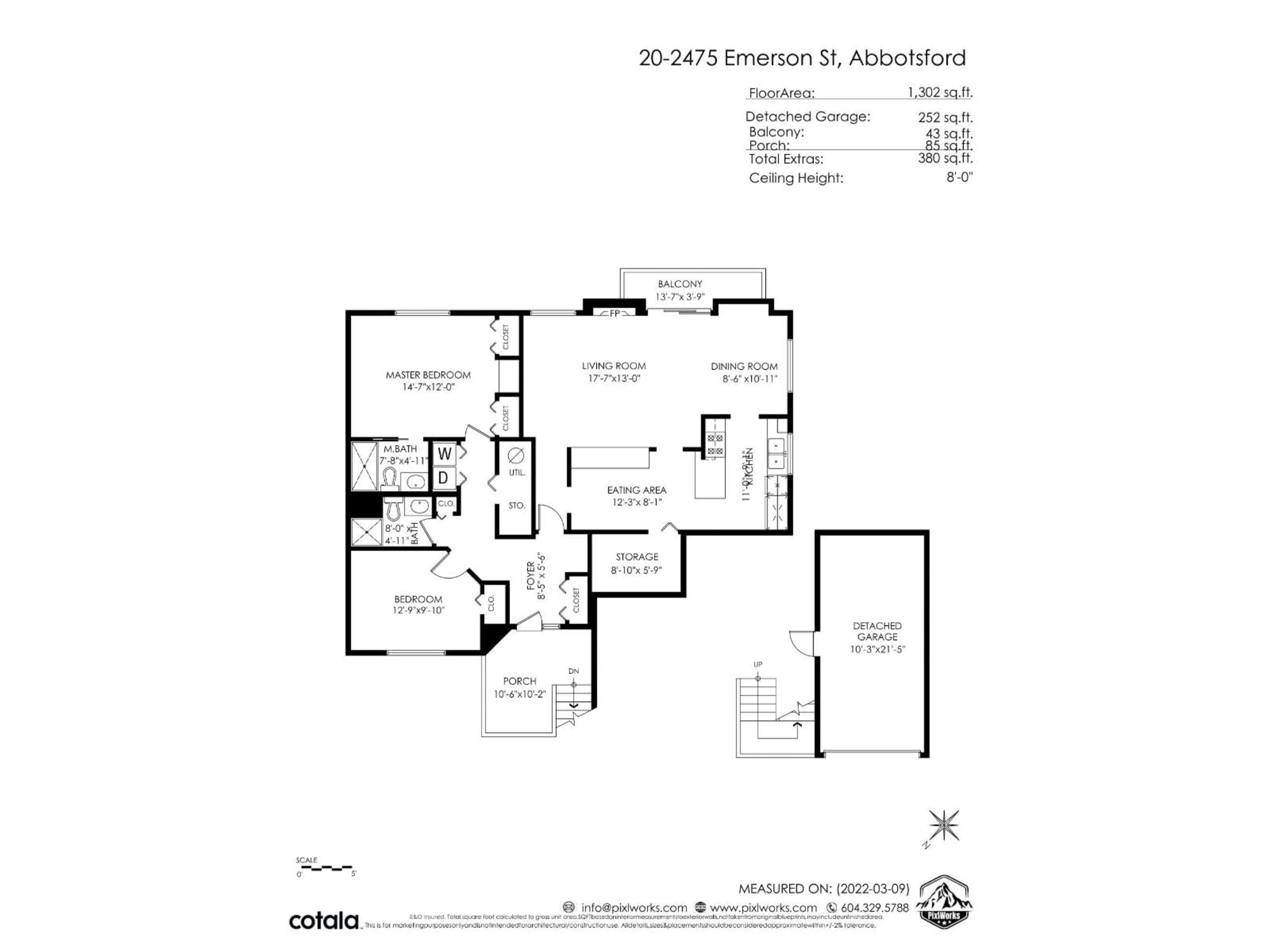 Floor plan for 20 - 2475 EMERSON STREET, Abbotsford British Columbia V2T4W5