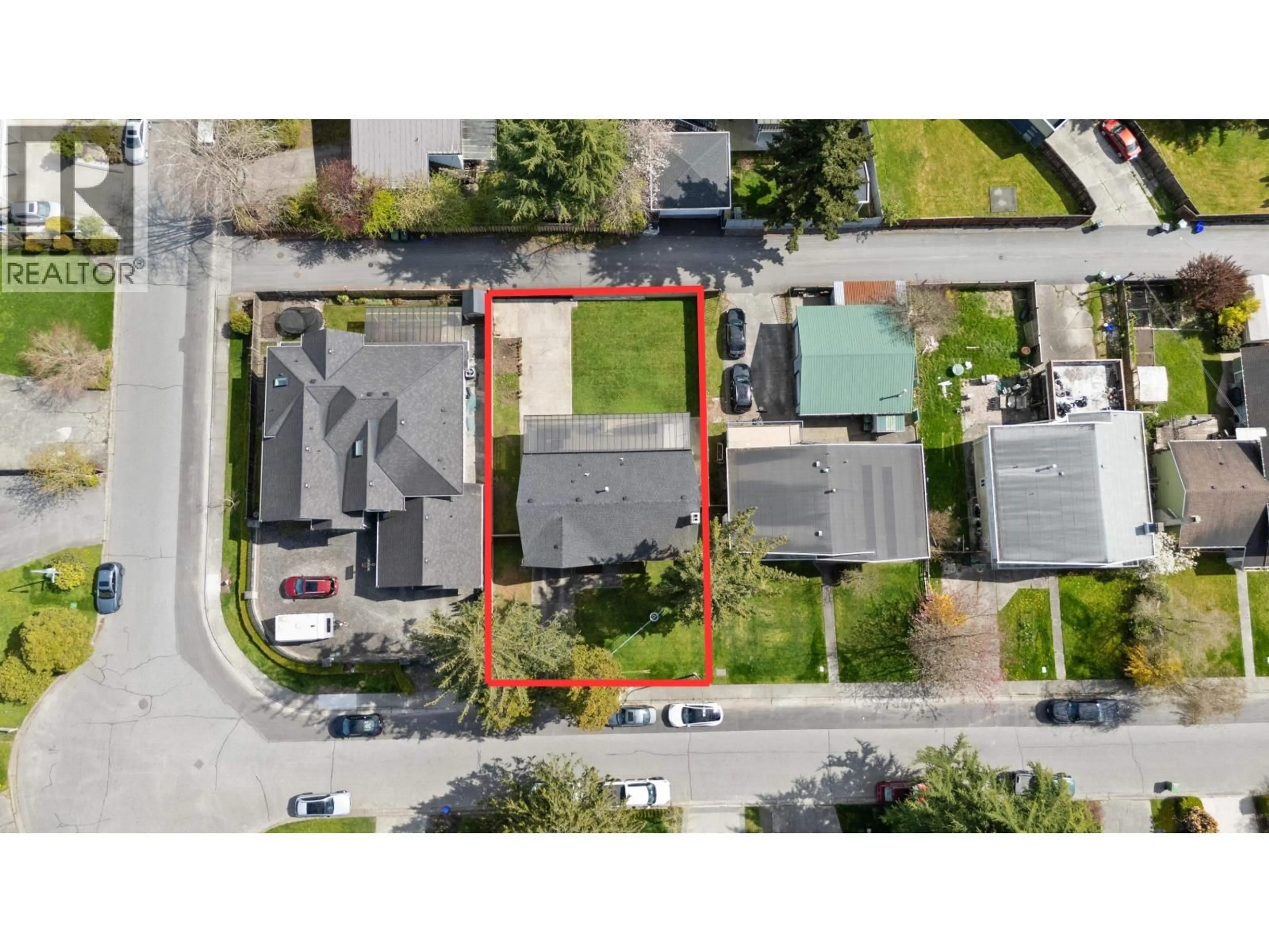 A pic from outside/outdoor area/front of a property/back of a property/a pic from drone, street for 9720 SEAGRAVE ROAD, Richmond British Columbia V7A3X8