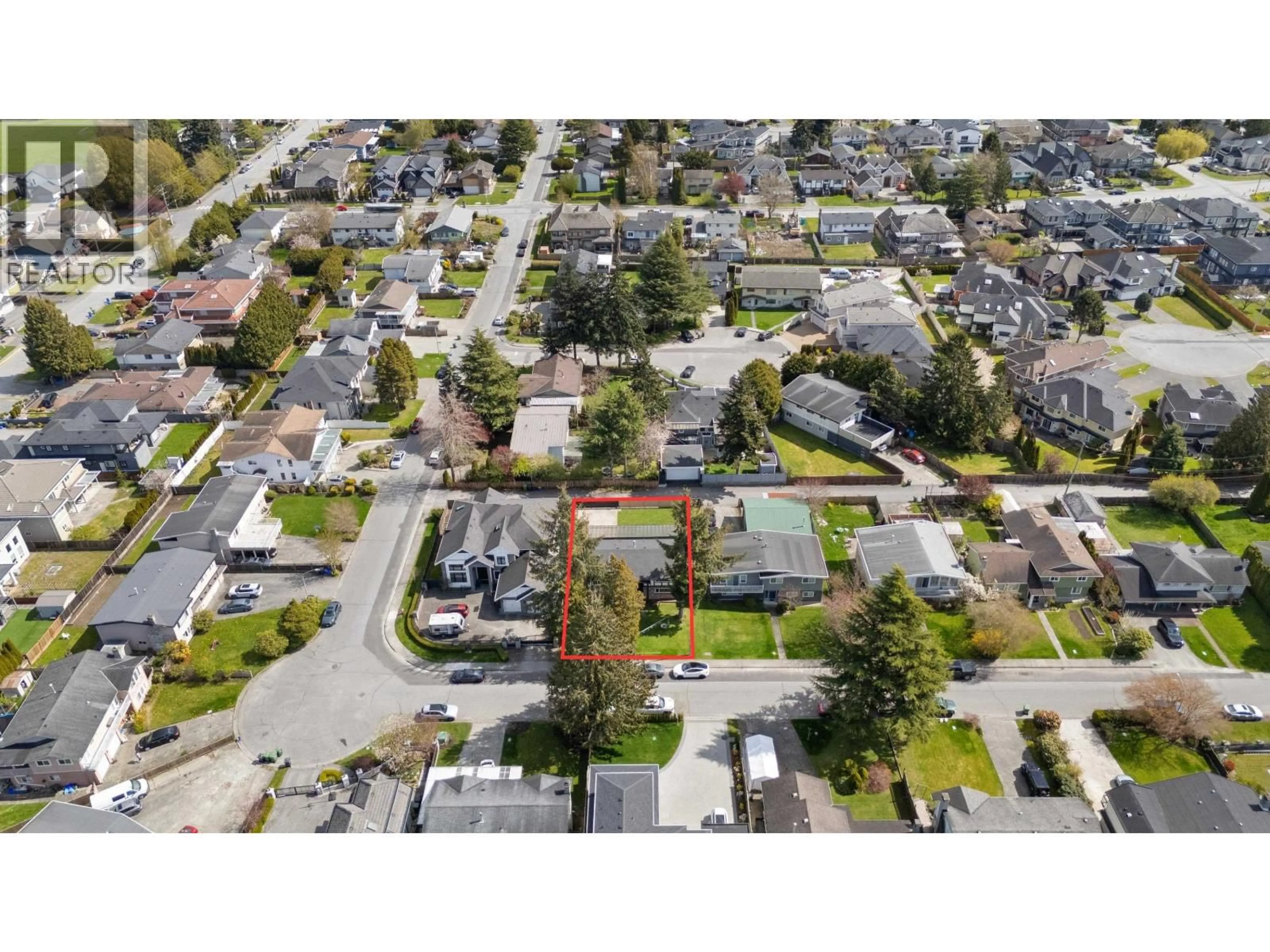 A pic from outside/outdoor area/front of a property/back of a property/a pic from drone, street for 9720 SEAGRAVE ROAD, Richmond British Columbia V7A3X8
