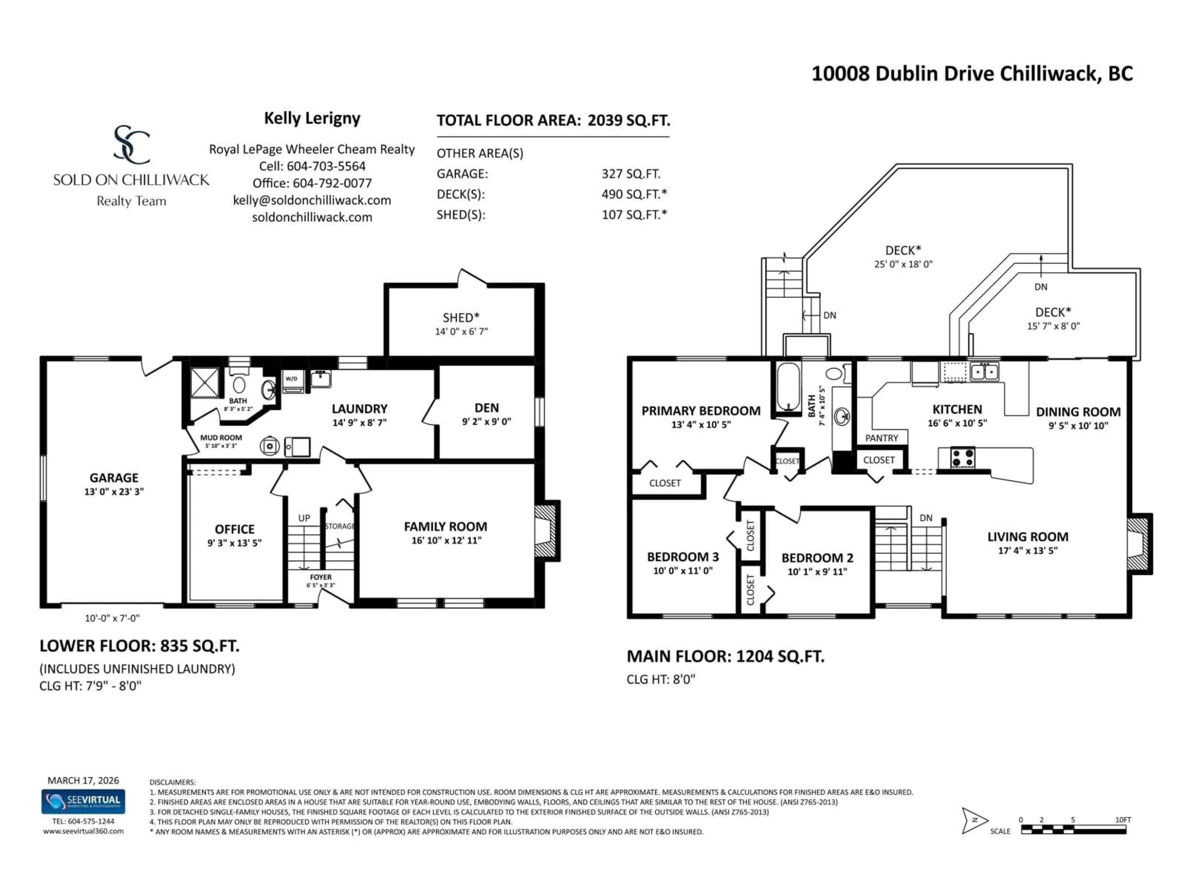 Floor plan for 10008 DUBLIN DRIVE, Chilliwack British Columbia V2P6K7