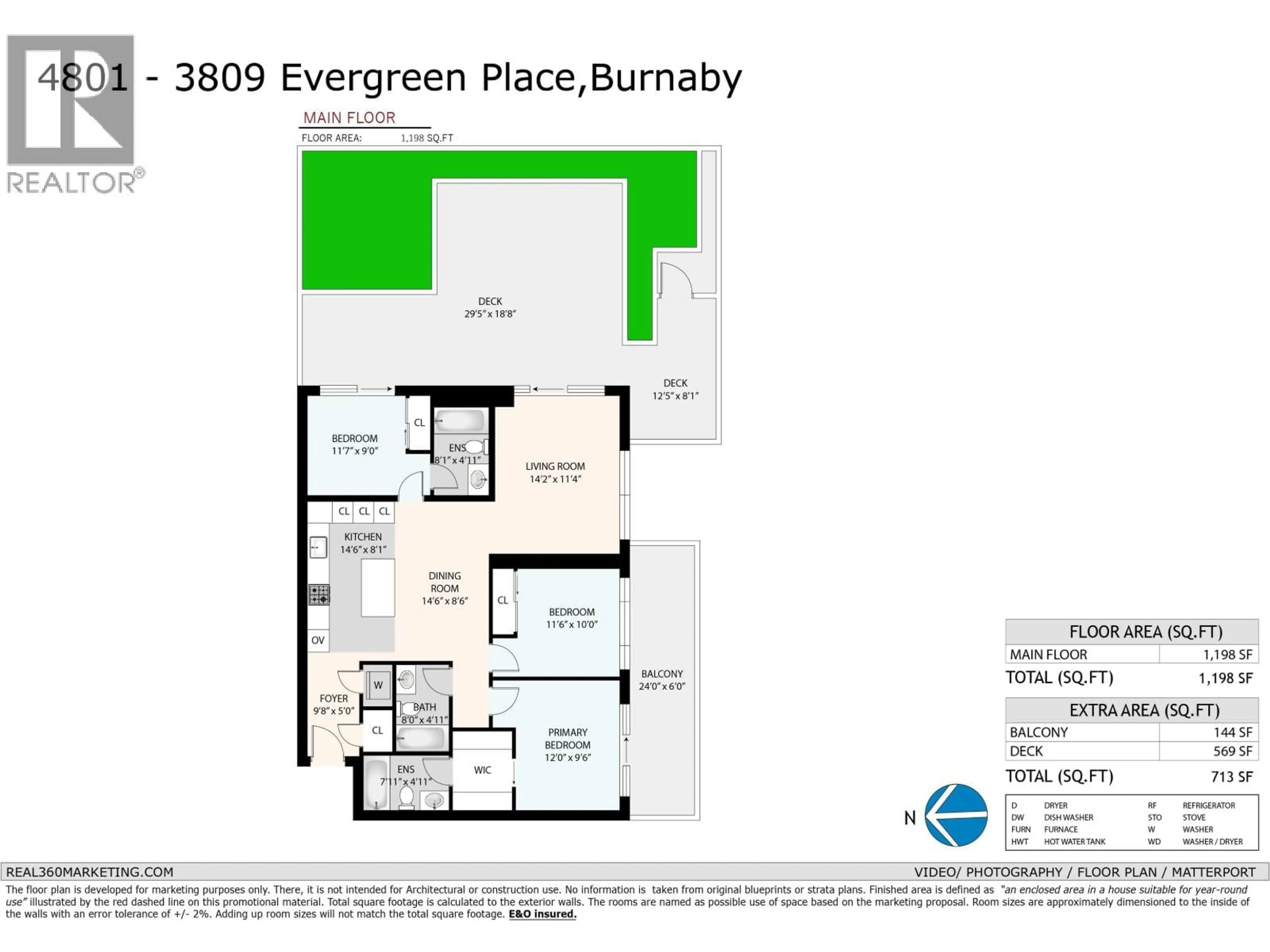 Floor plan for 4801 - 3809 EVERGREEN PLACE, Burnaby British Columbia V3J0M1