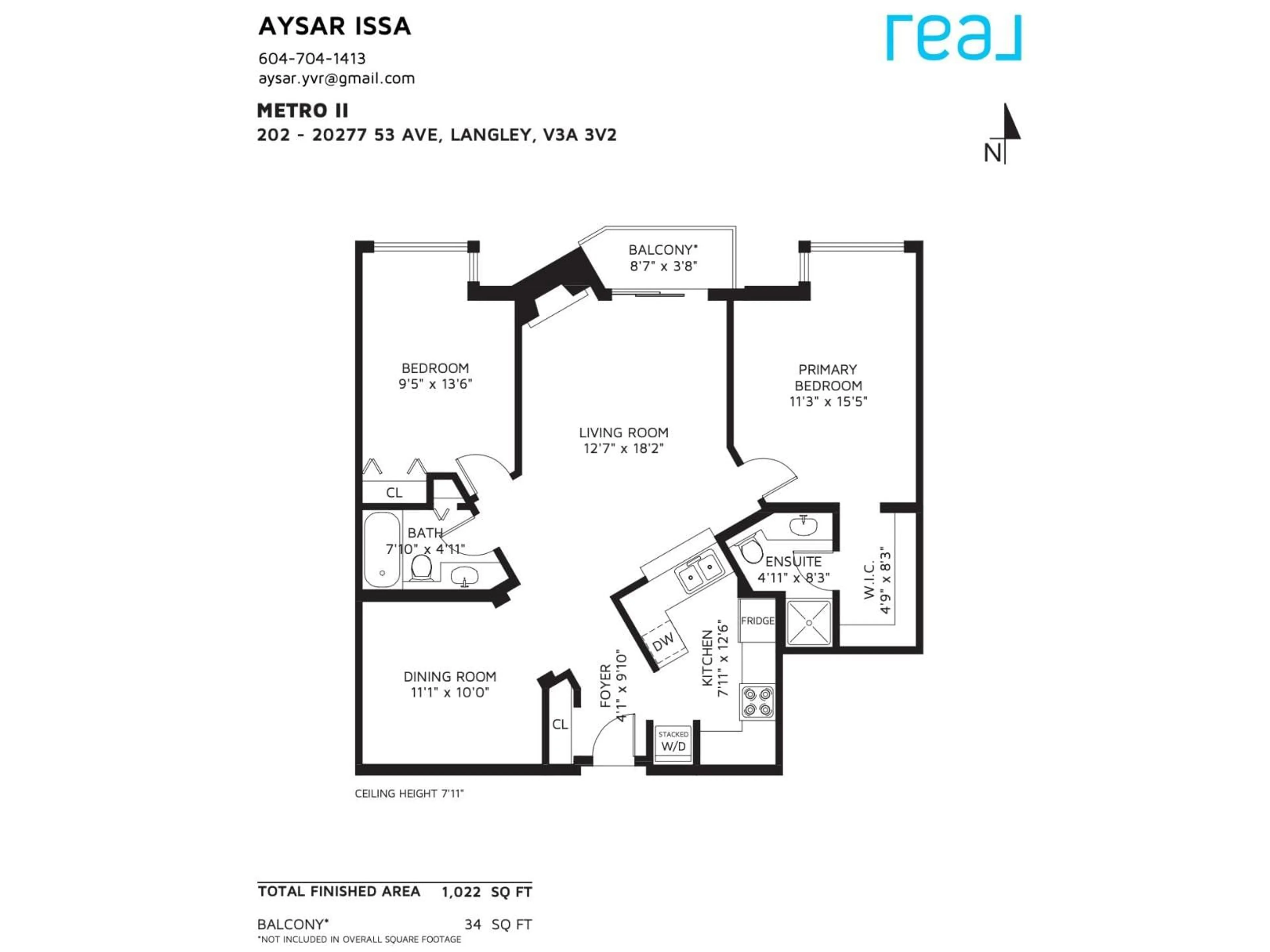 Floor plan for 202 - 20277 53 AVENUE, Langley British Columbia V3A3V2