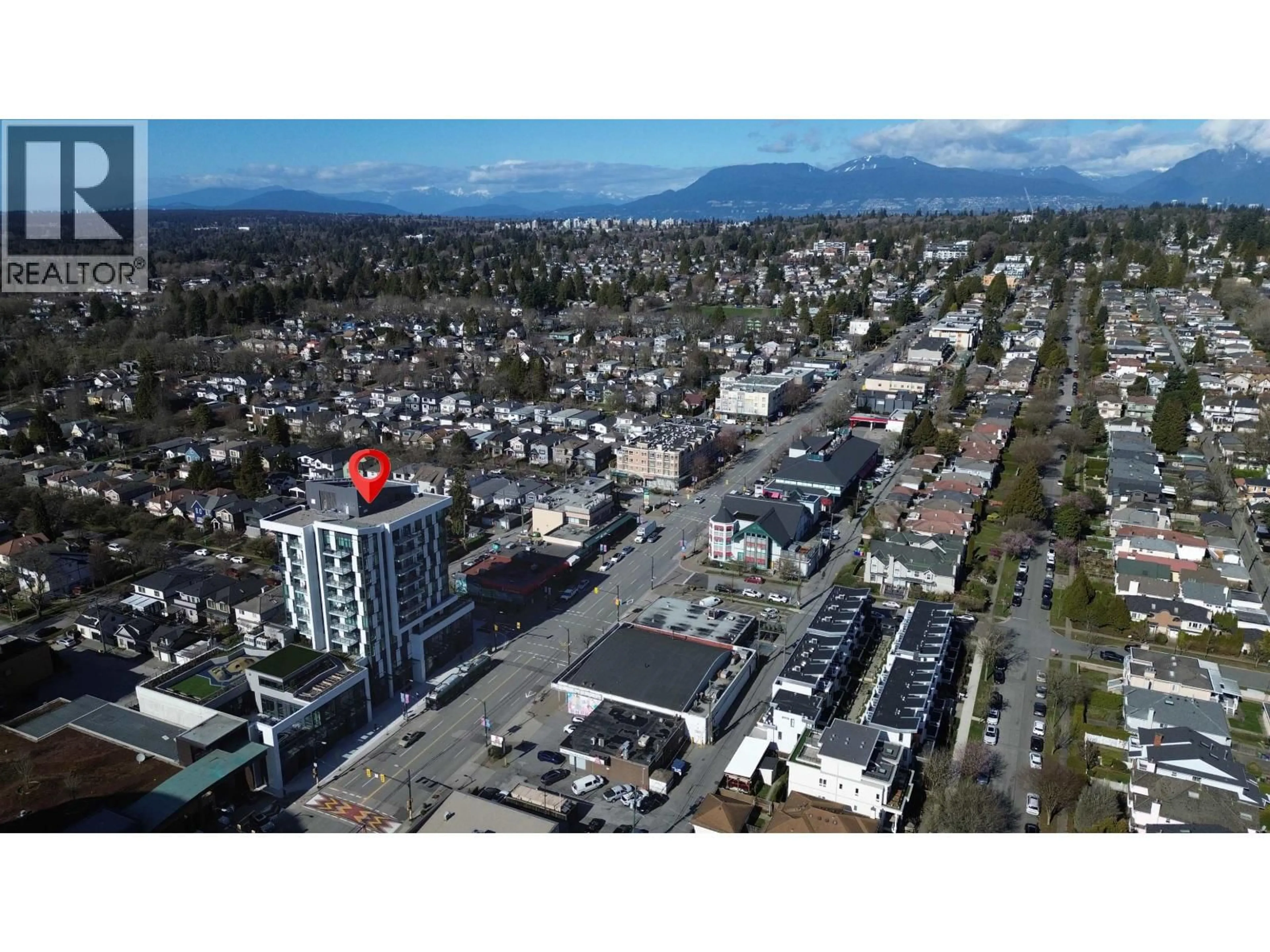 A pic from outside/outdoor area/front of a property/back of a property/a pic from drone, unknown for 1008 - 8415 GRANVILLE STREET, Vancouver British Columbia V6P0M2
