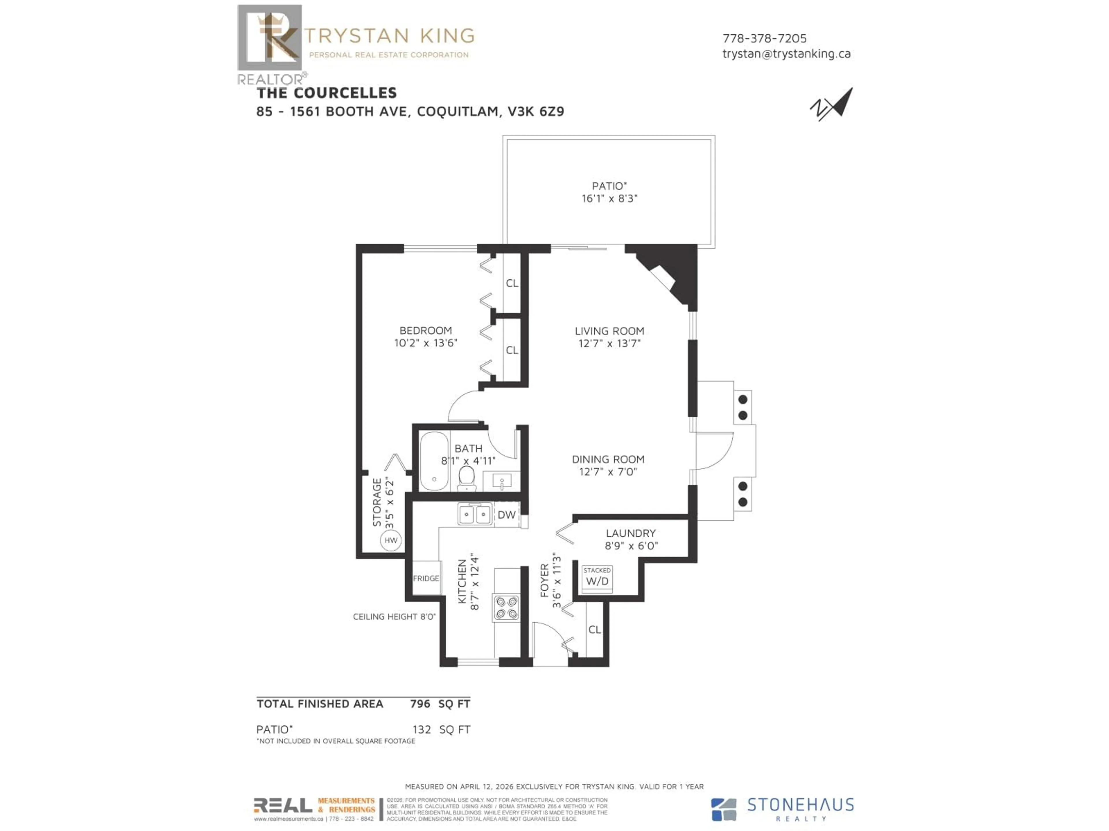 Floor plan for 85 - 1561 BOOTH AVENUE, Coquitlam British Columbia V3K6Z9