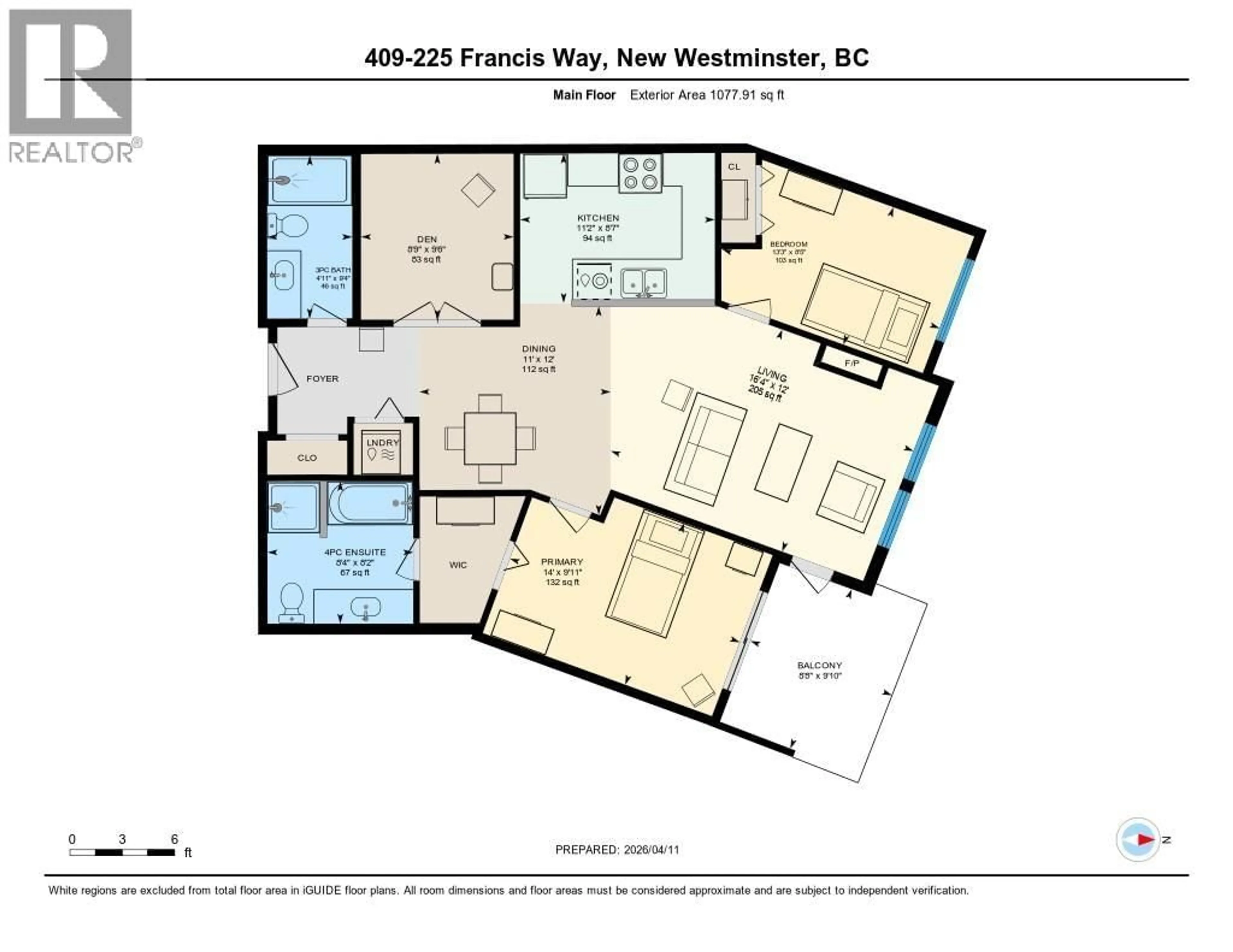 Floor plan for 409 - 225 FRANCIS WAY, New Westminster British Columbia V3L0G1