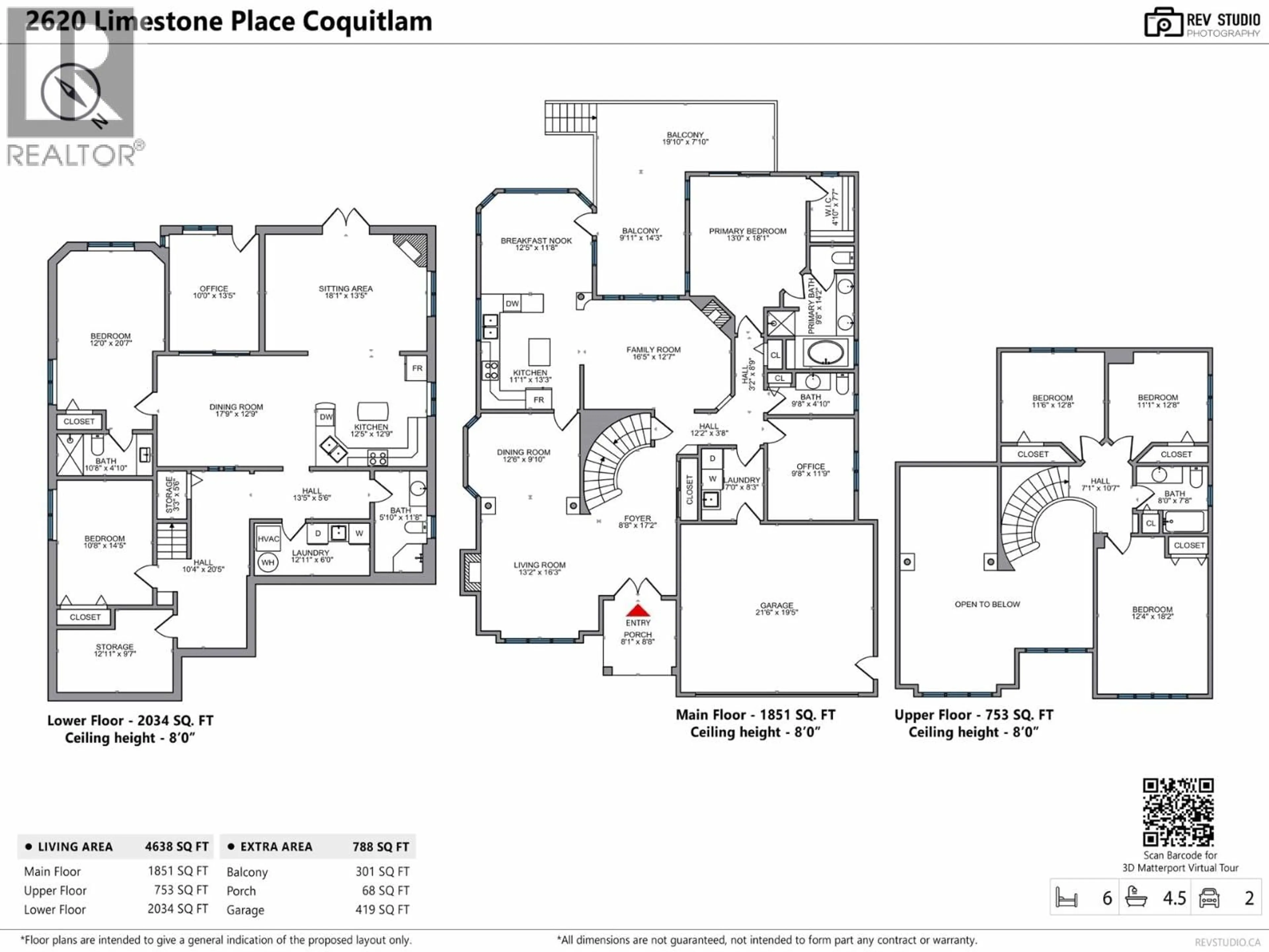 Floor plan for 2620 LIMESTONE PLACE, Coquitlam British Columbia V3E2V1