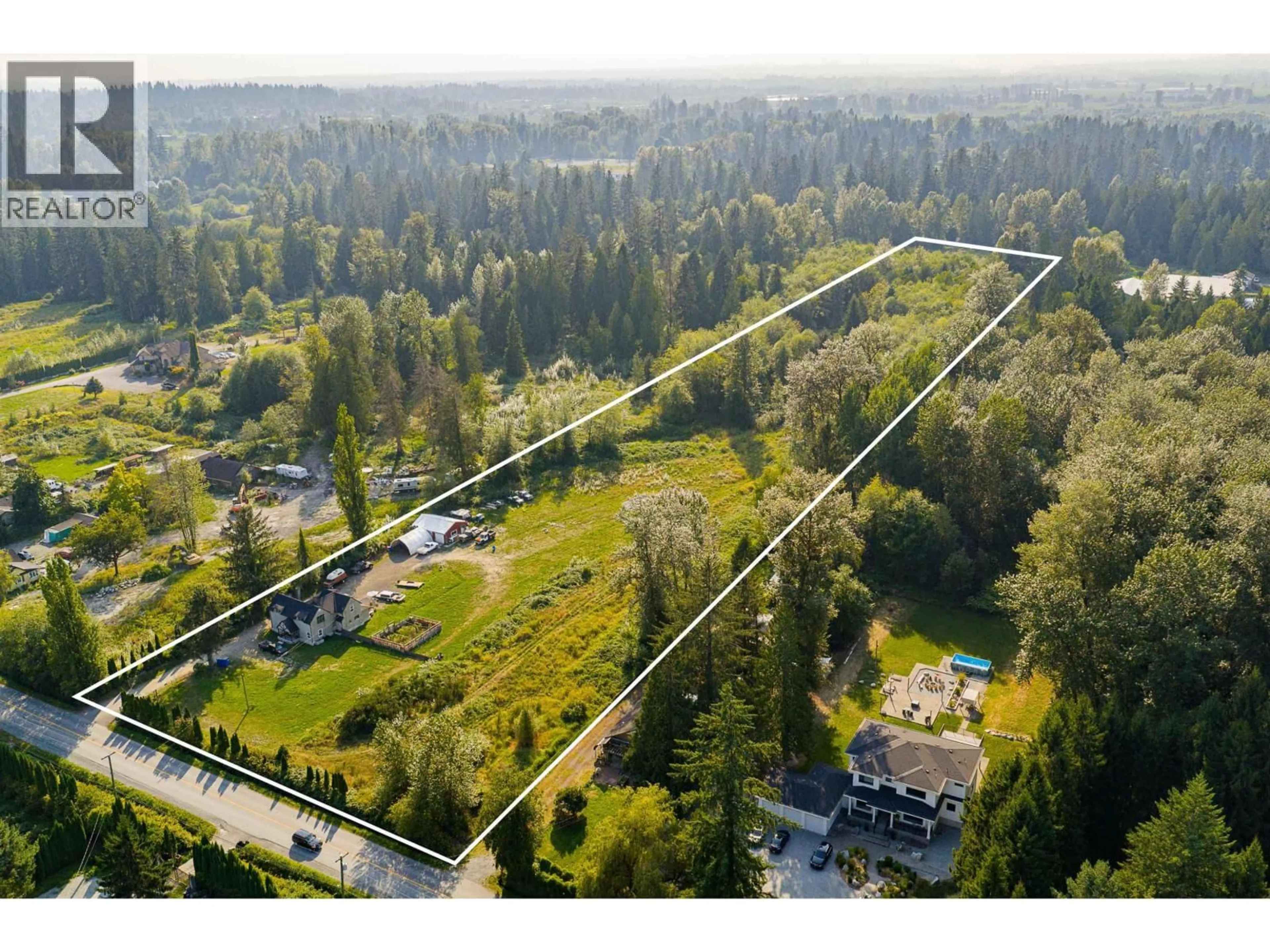 A pic from outside/outdoor area/front of a property/back of a property/a pic from drone, forest/trees view for 13511 224 STREET, Maple Ridge British Columbia V4R2P8