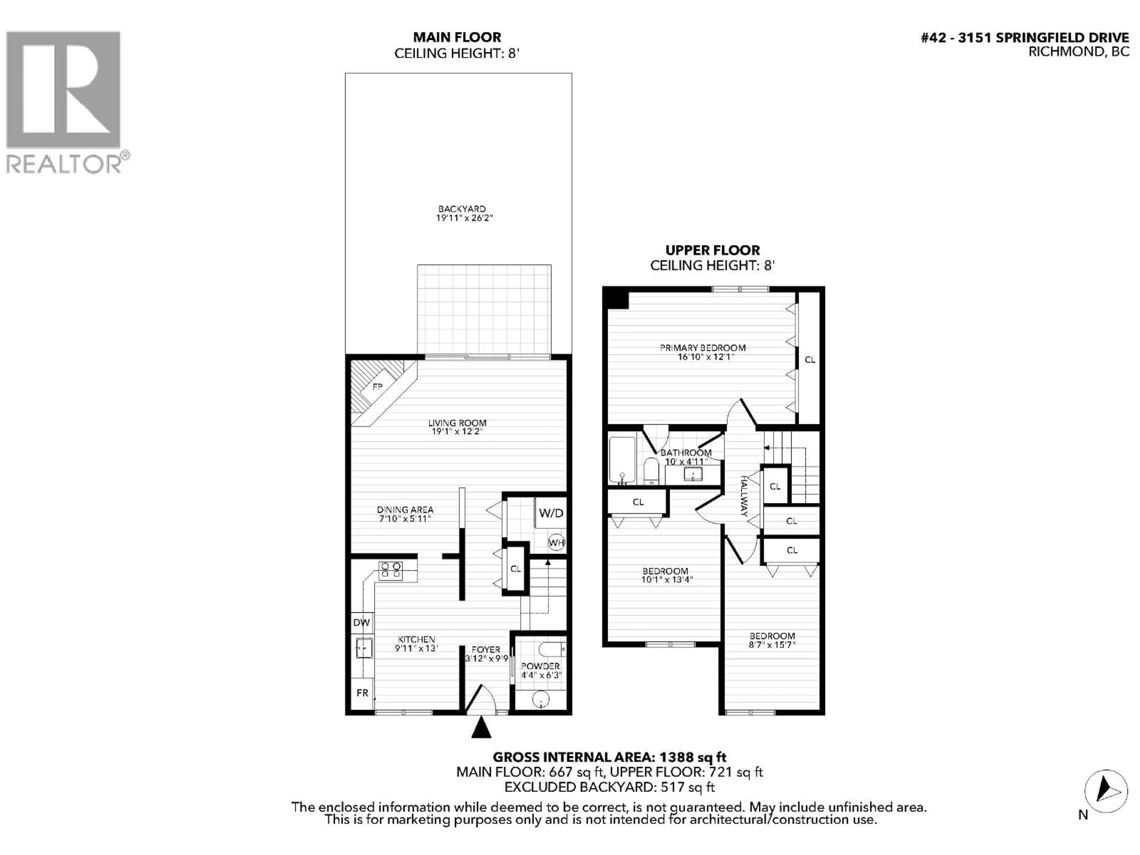 Floor plan for 42 - 3151 SPRINGFIELD DRIVE, Richmond British Columbia V7E1Y9