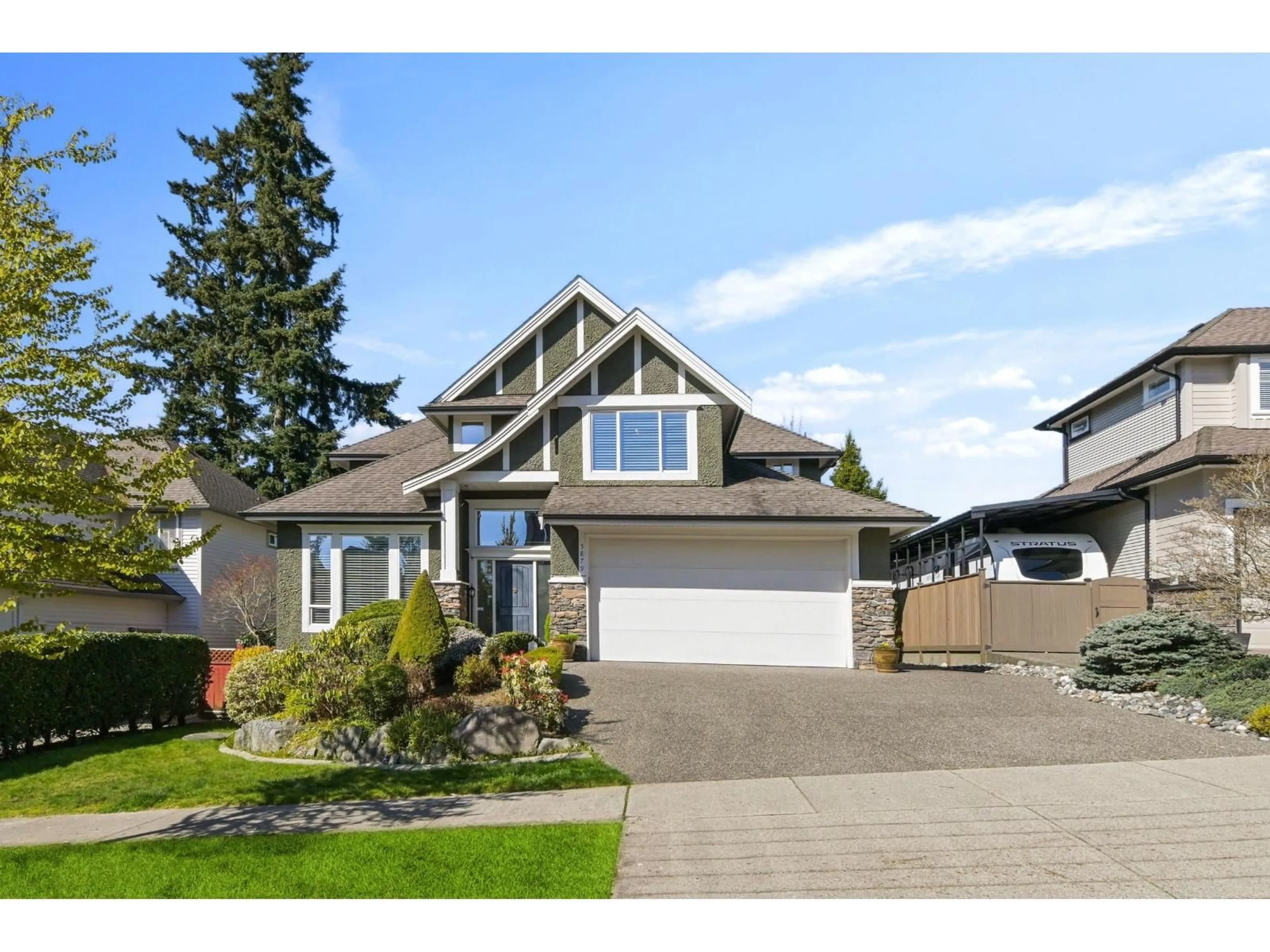 Home with vinyl exterior material, street for 5879 165 STREET, Surrey British Columbia V3S4G2