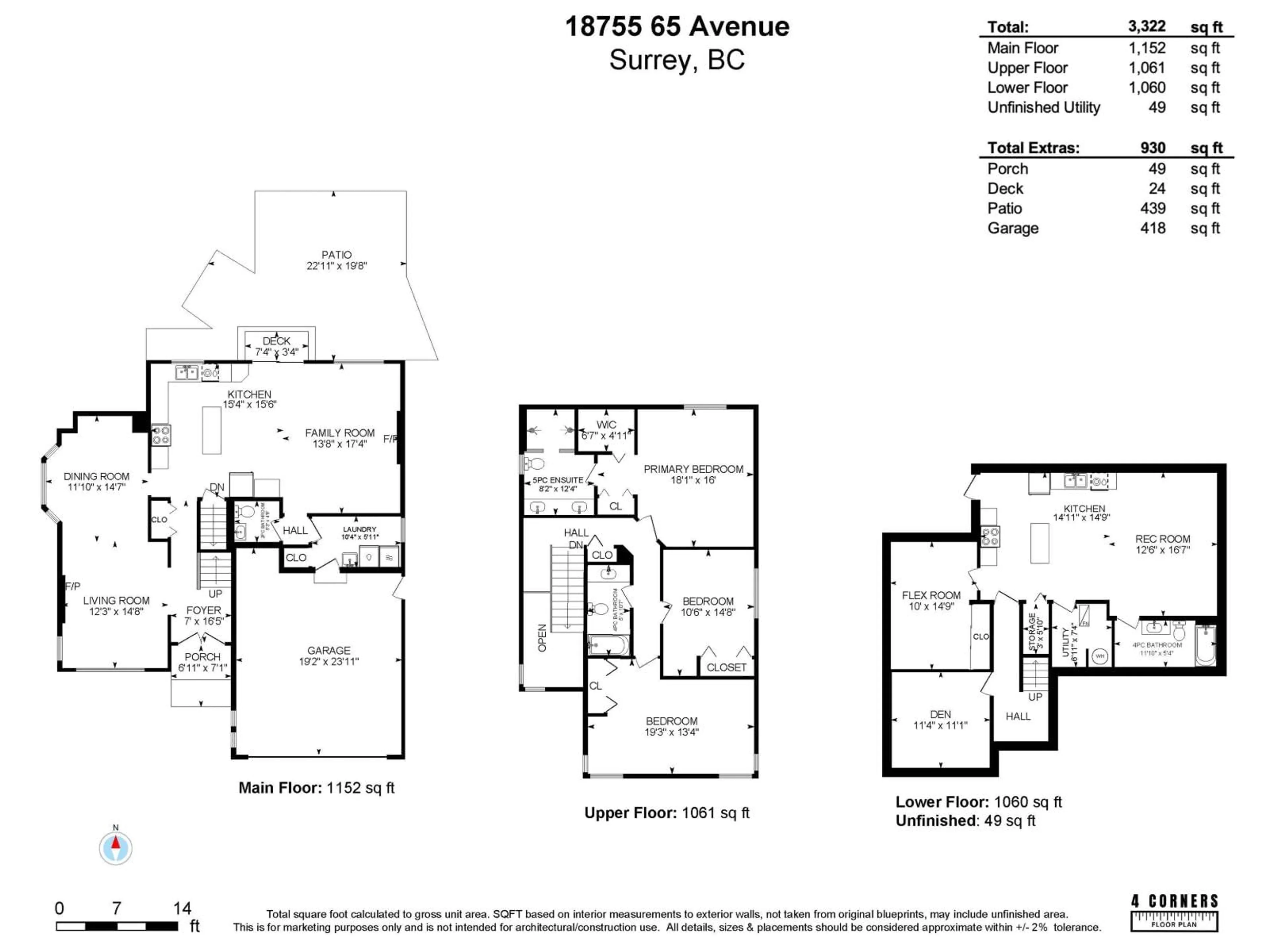 Floor plan for 18755 65 AVENUE, Surrey British Columbia V3S8V2
