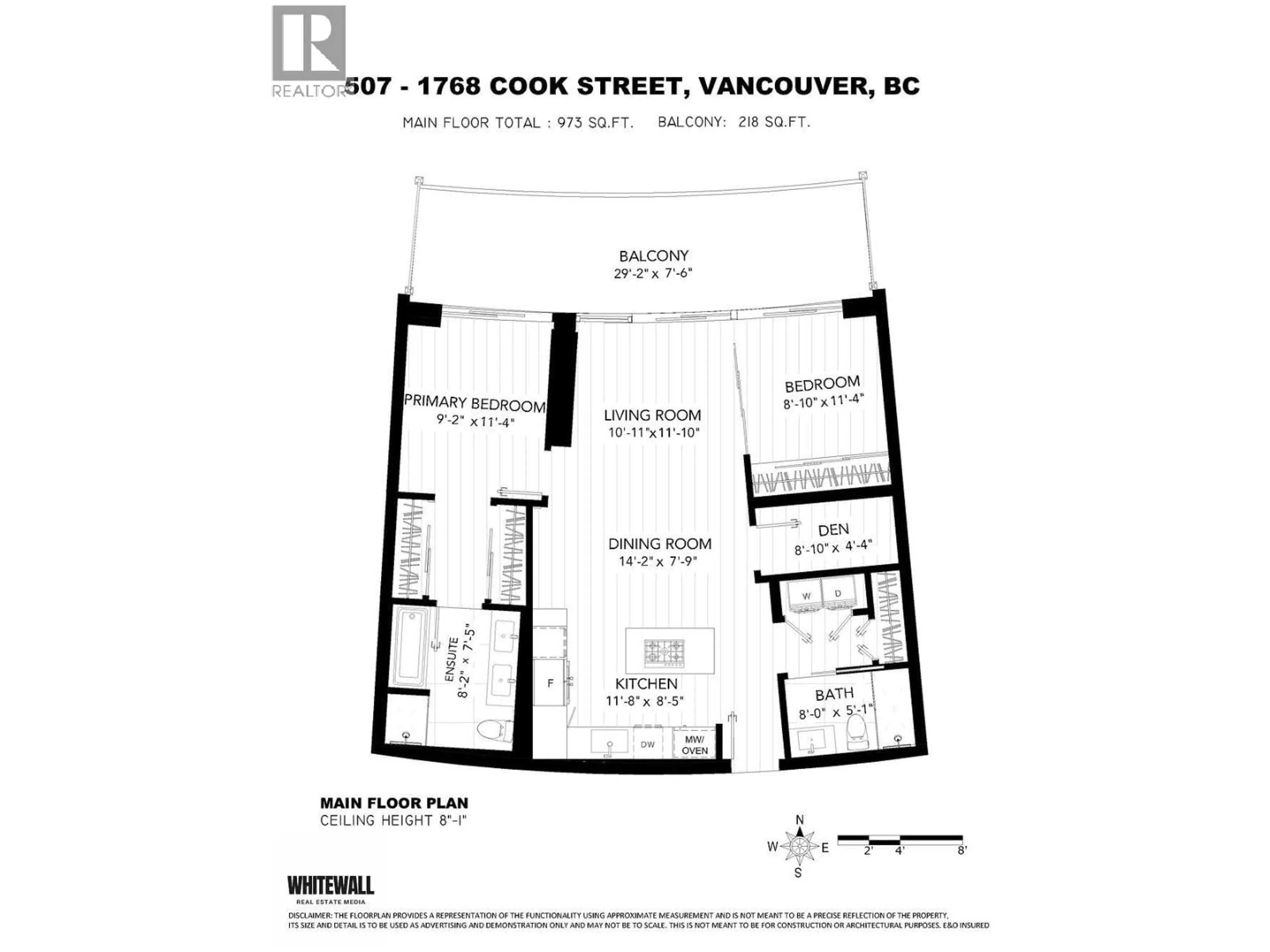 Floor plan for 507 - 1768 COOK STREET, Vancouver British Columbia V5Y0N3