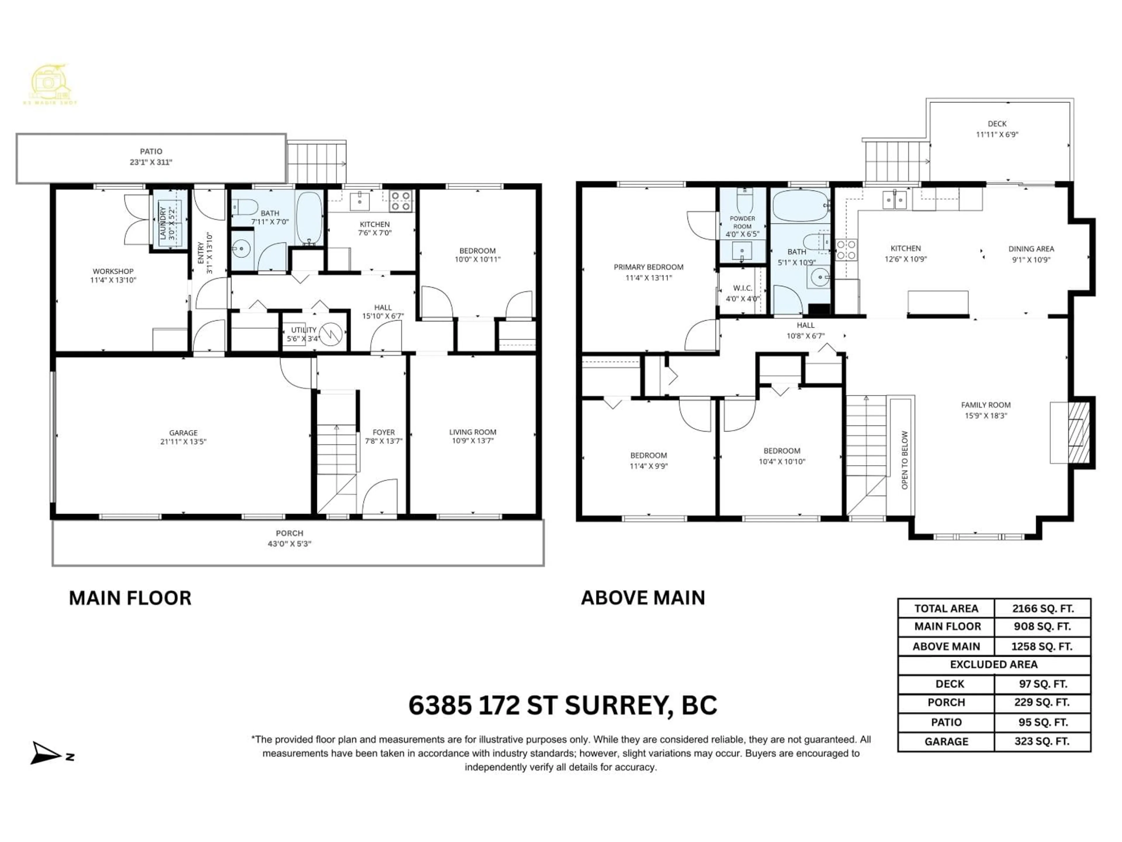Floor plan for 6385 172 STREET, Surrey British Columbia V3S7C4