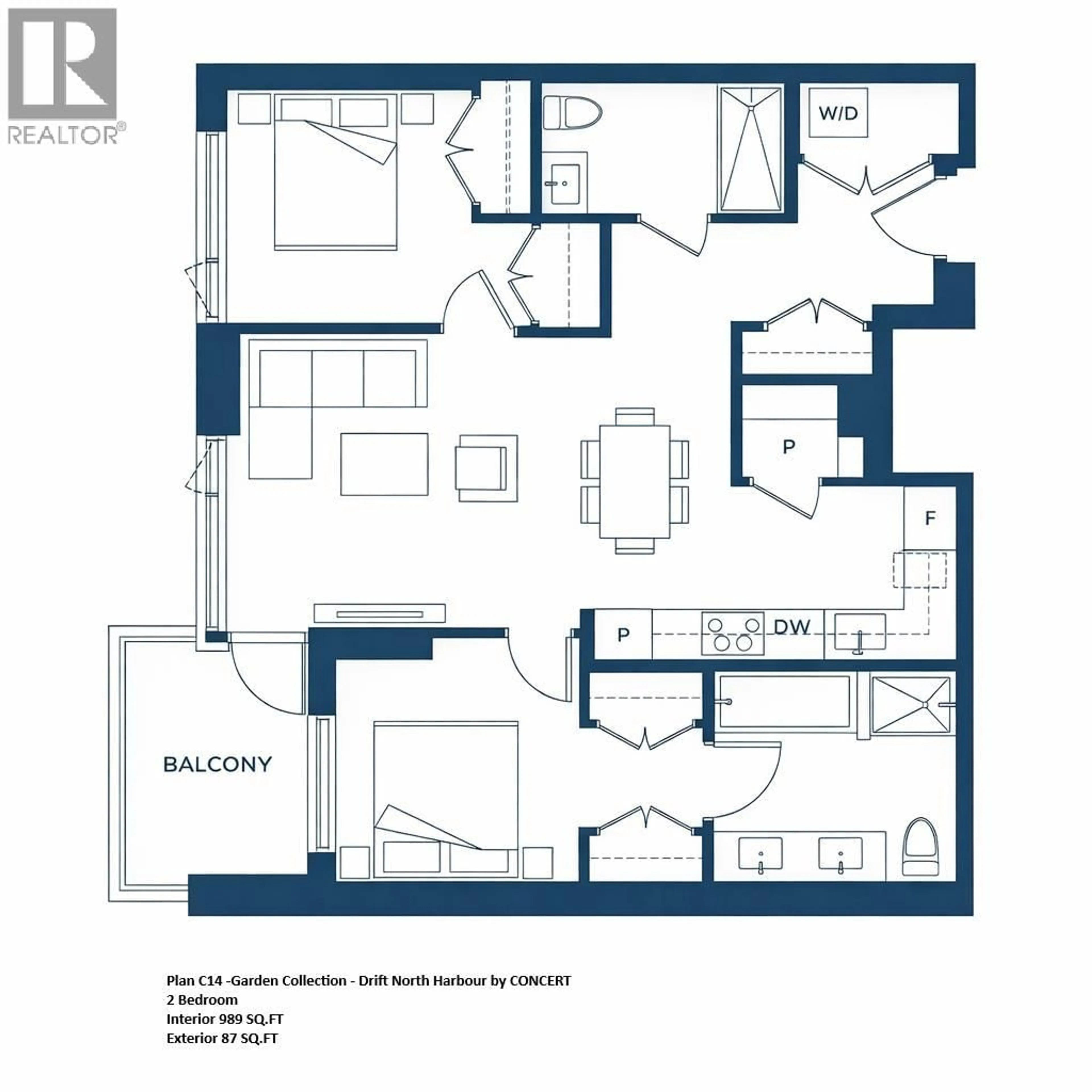 Floor plan for 425 - 755 HARBOURSIDE DRIVE, North Vancouver British Columbia V7P0G1