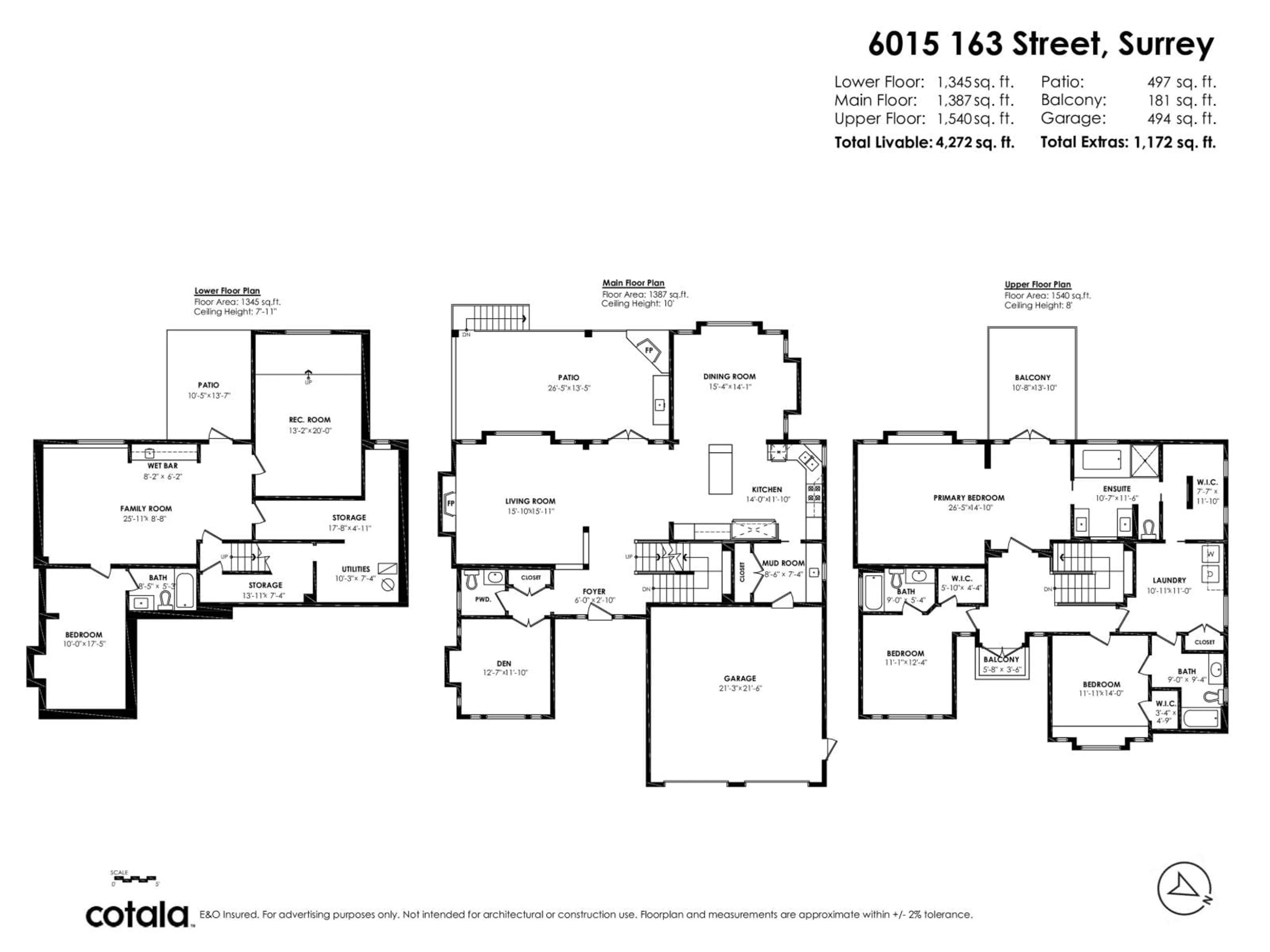 Floor plan for 6015 163 STREET, Surrey British Columbia V3S1S5