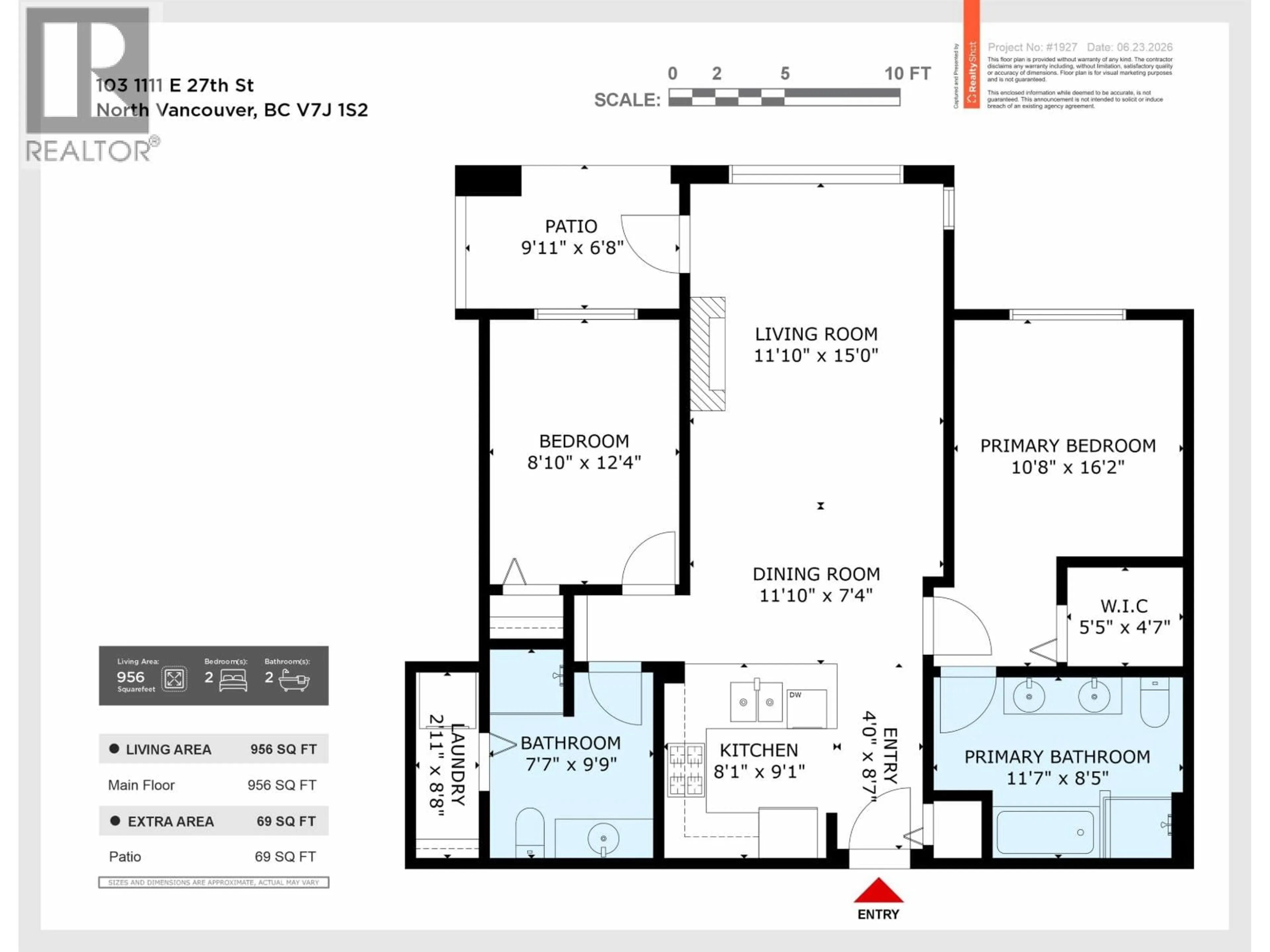 Floor plan for 103 - 1111 27TH STREET, North Vancouver British Columbia V7J1S3