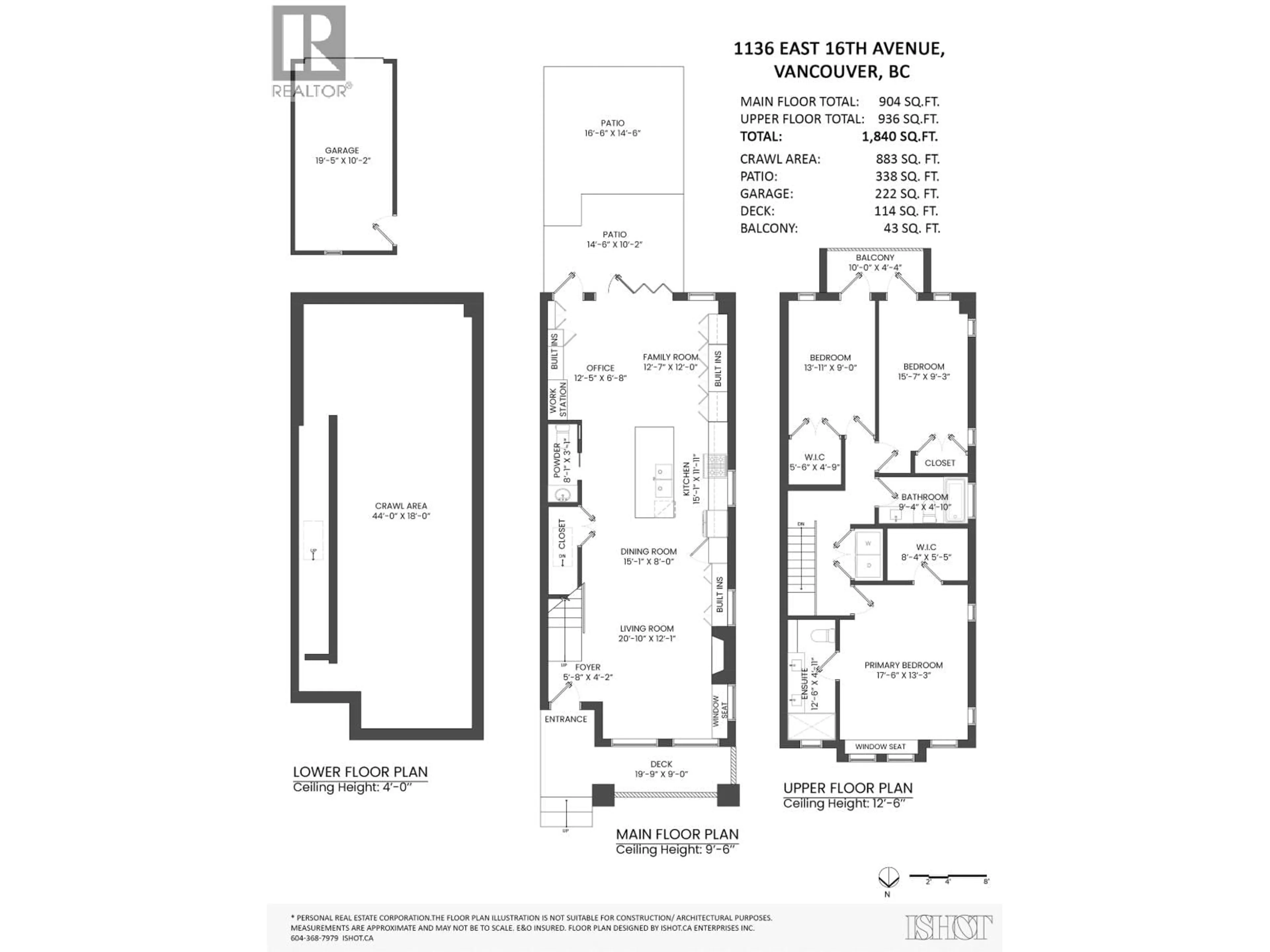 Floor plan for 1136 16TH AVENUE, Vancouver British Columbia V5T2W3