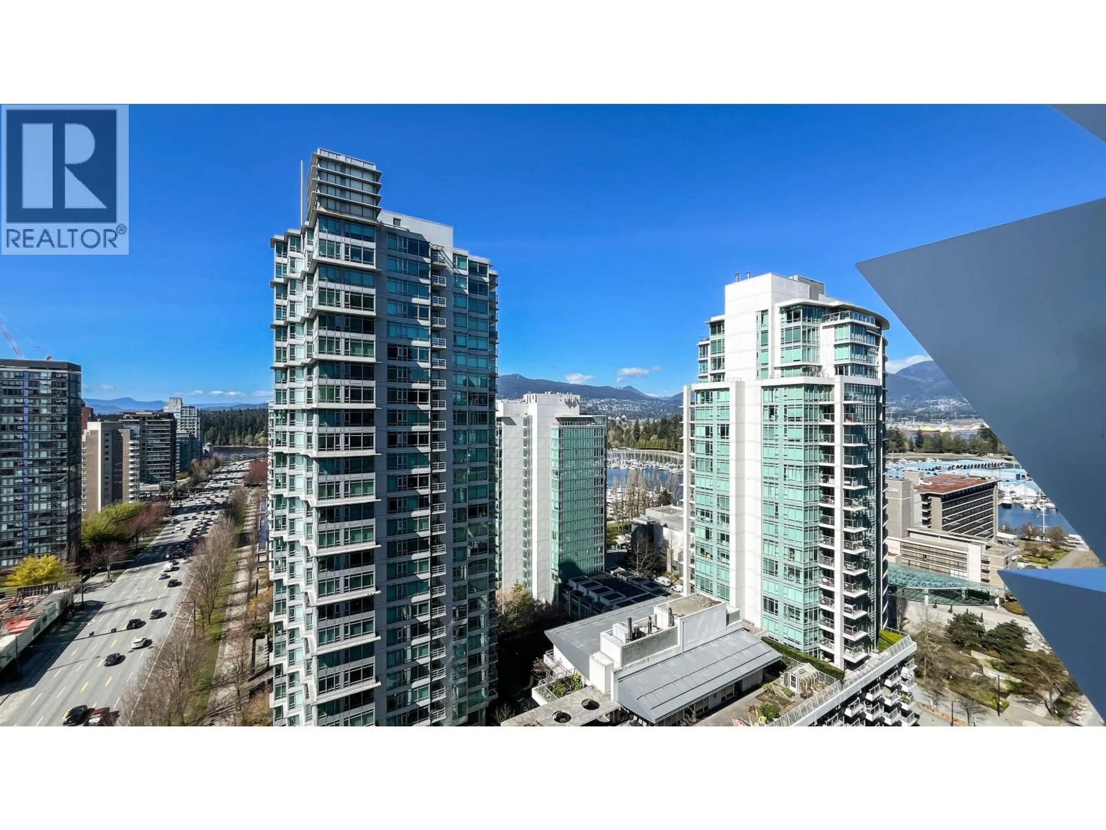 A pic from outside/outdoor area/front of a property/back of a property/a pic from drone, city buildings view from balcony for 1705 - 620 CARDERO STREET, Vancouver British Columbia V6G0C7
