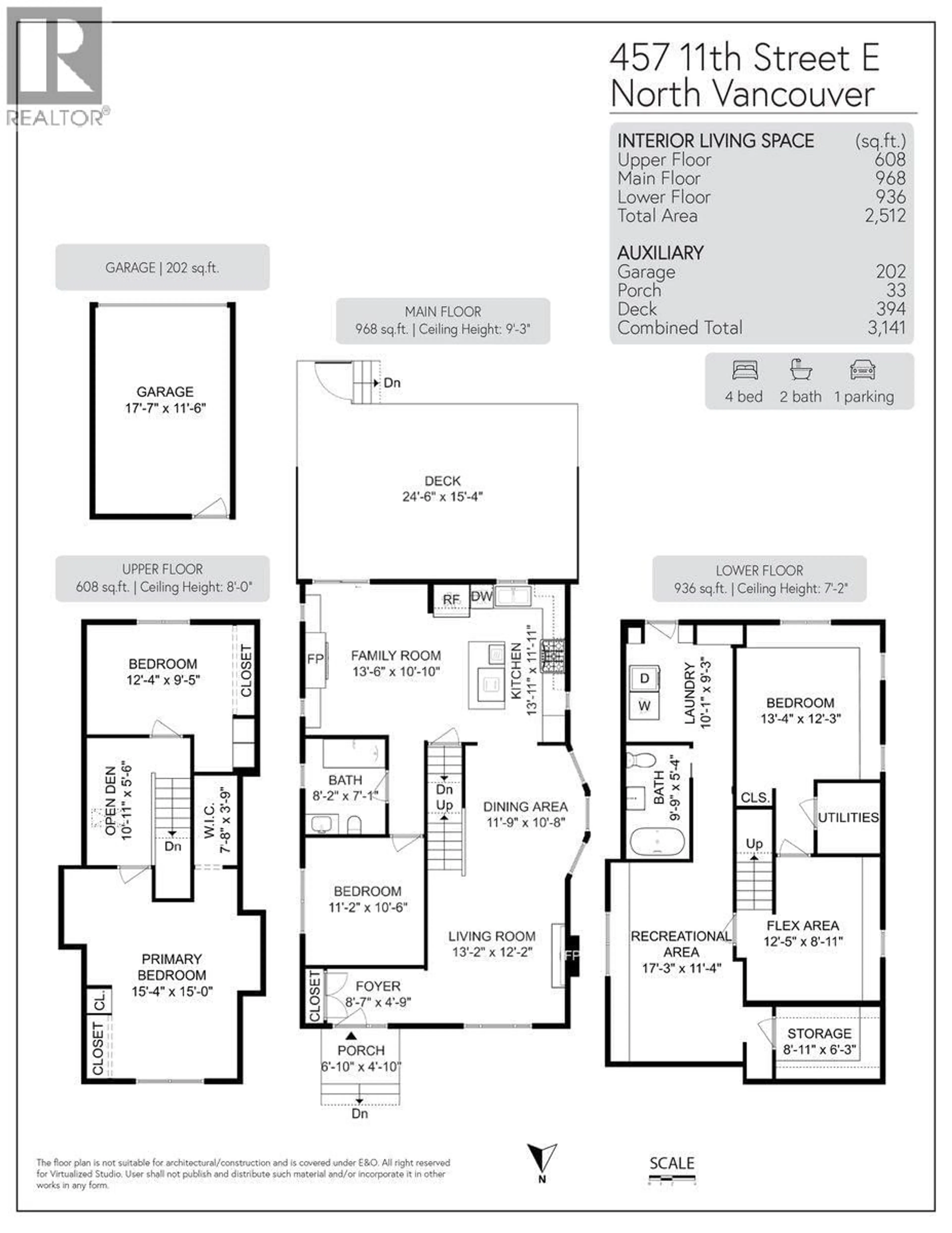 Floor plan for 457 11TH STREET, North Vancouver British Columbia V7L2H3