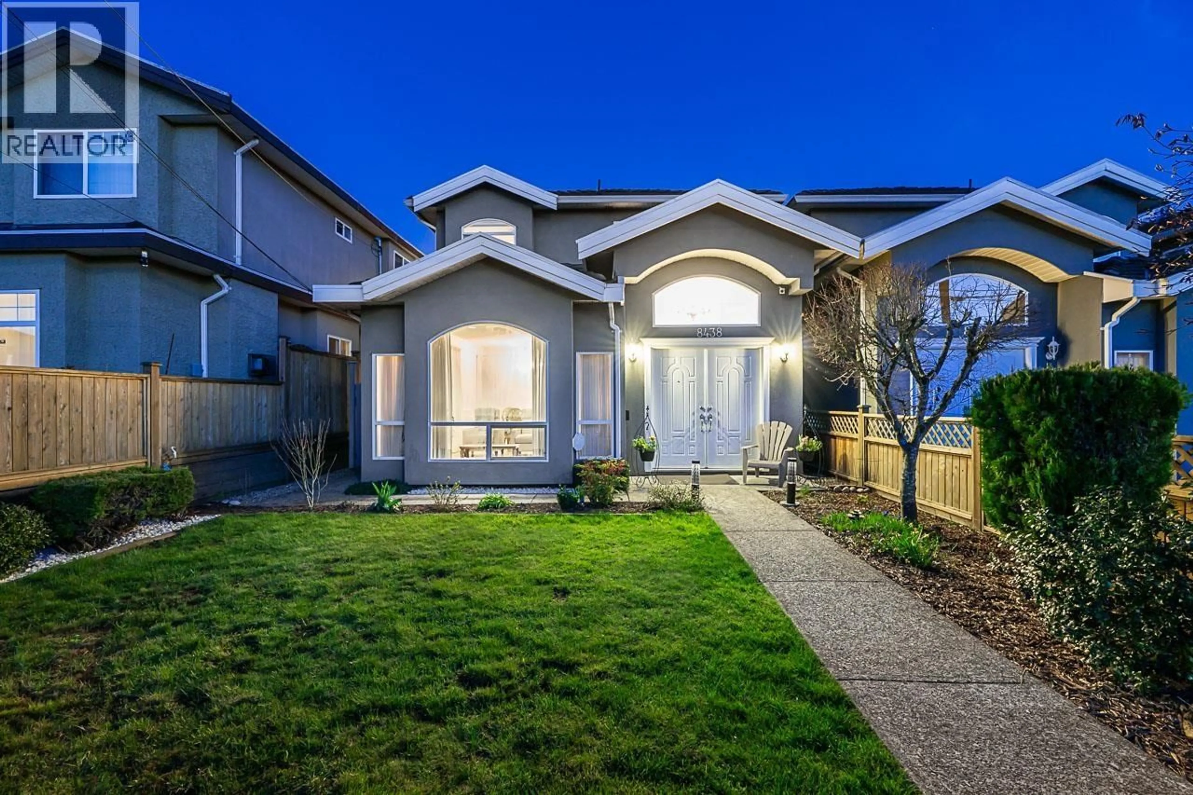 Home with vinyl exterior material, street for 8438 14TH AVENUE, Burnaby British Columbia V3N2C4