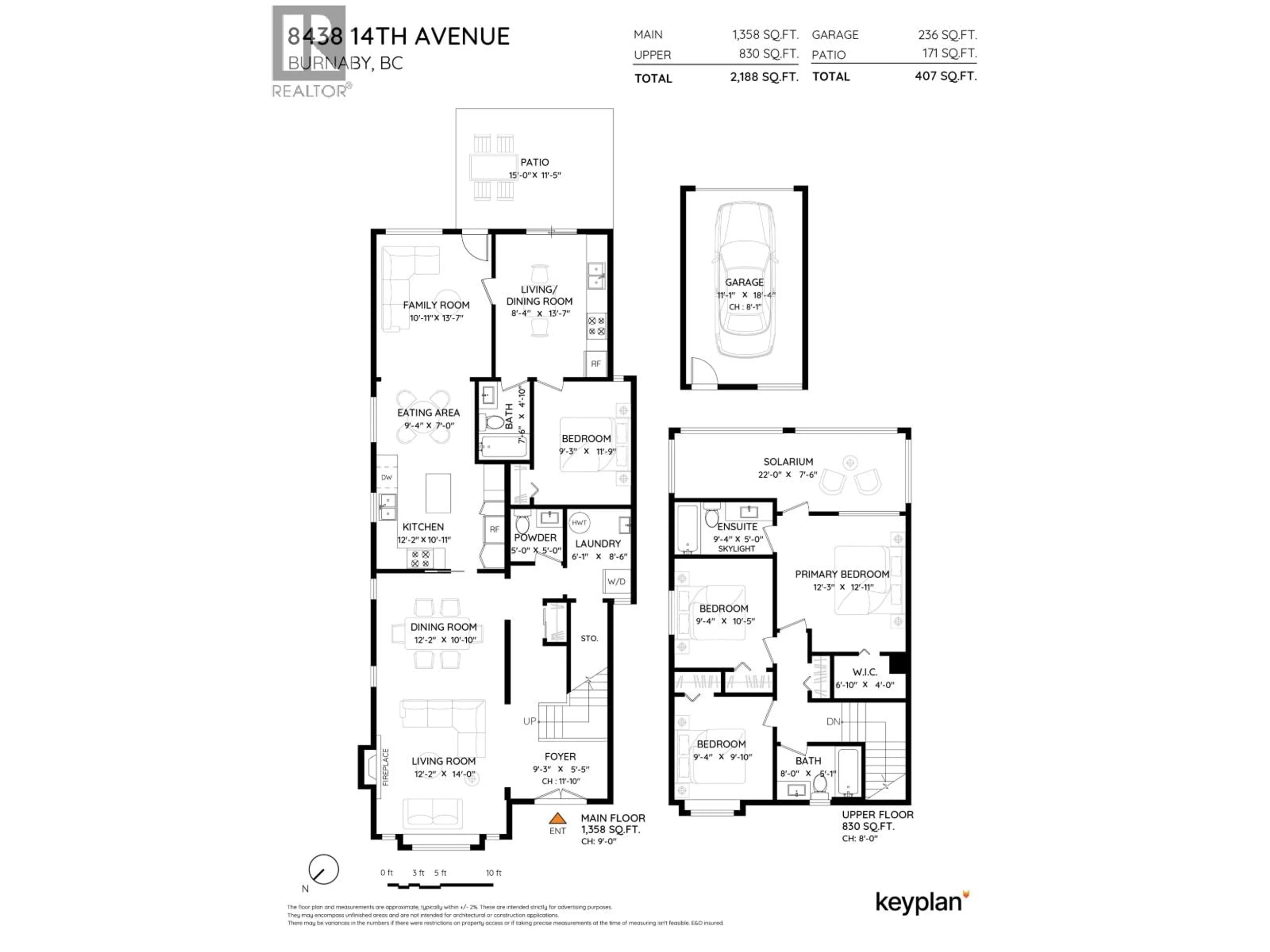 Floor plan for 8438 14TH AVENUE, Burnaby British Columbia V3N2C4