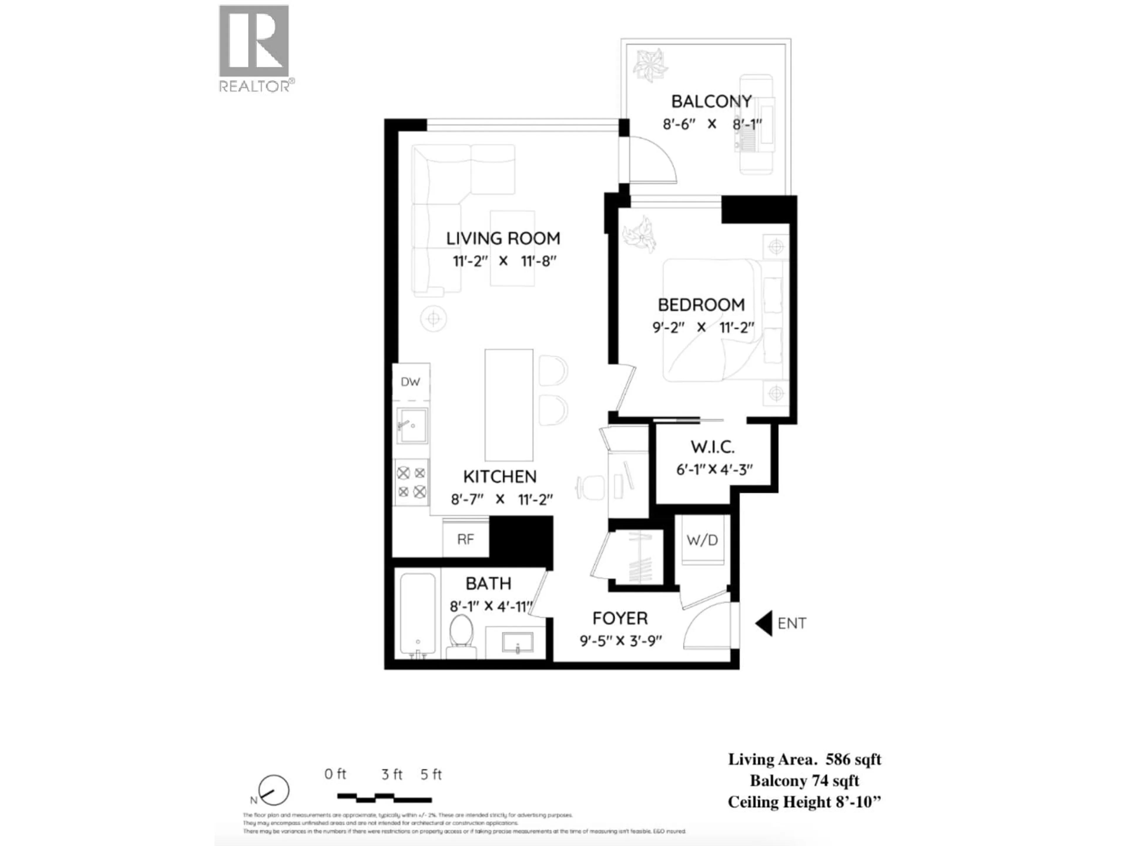 Floor plan for 1301 - 2108 GILMORE AVENUE, Burnaby British Columbia V5C0N8