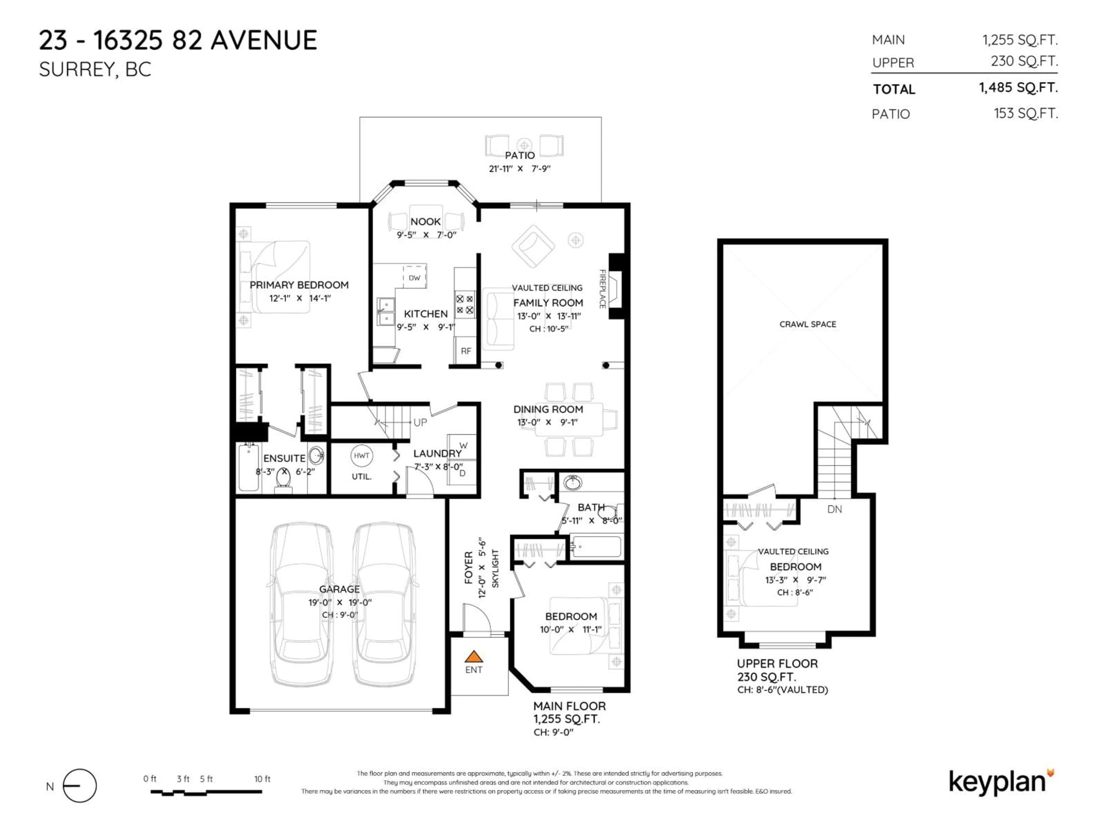 Floor plan for 23 - 16325 82 AVENUE, Surrey British Columbia V4N0P5