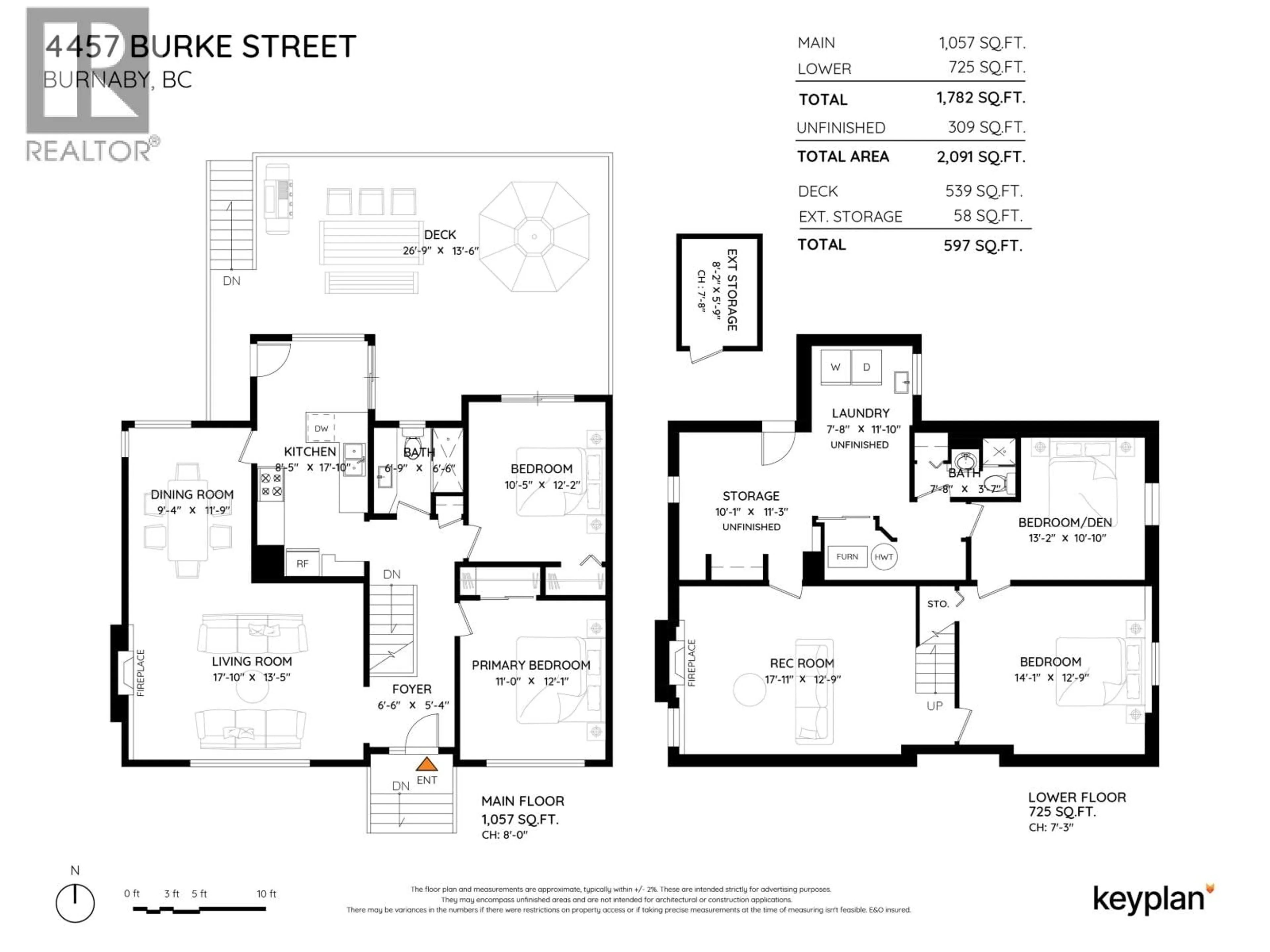 Floor plan for 4457 BURKE STREET, Burnaby British Columbia V5H1C1