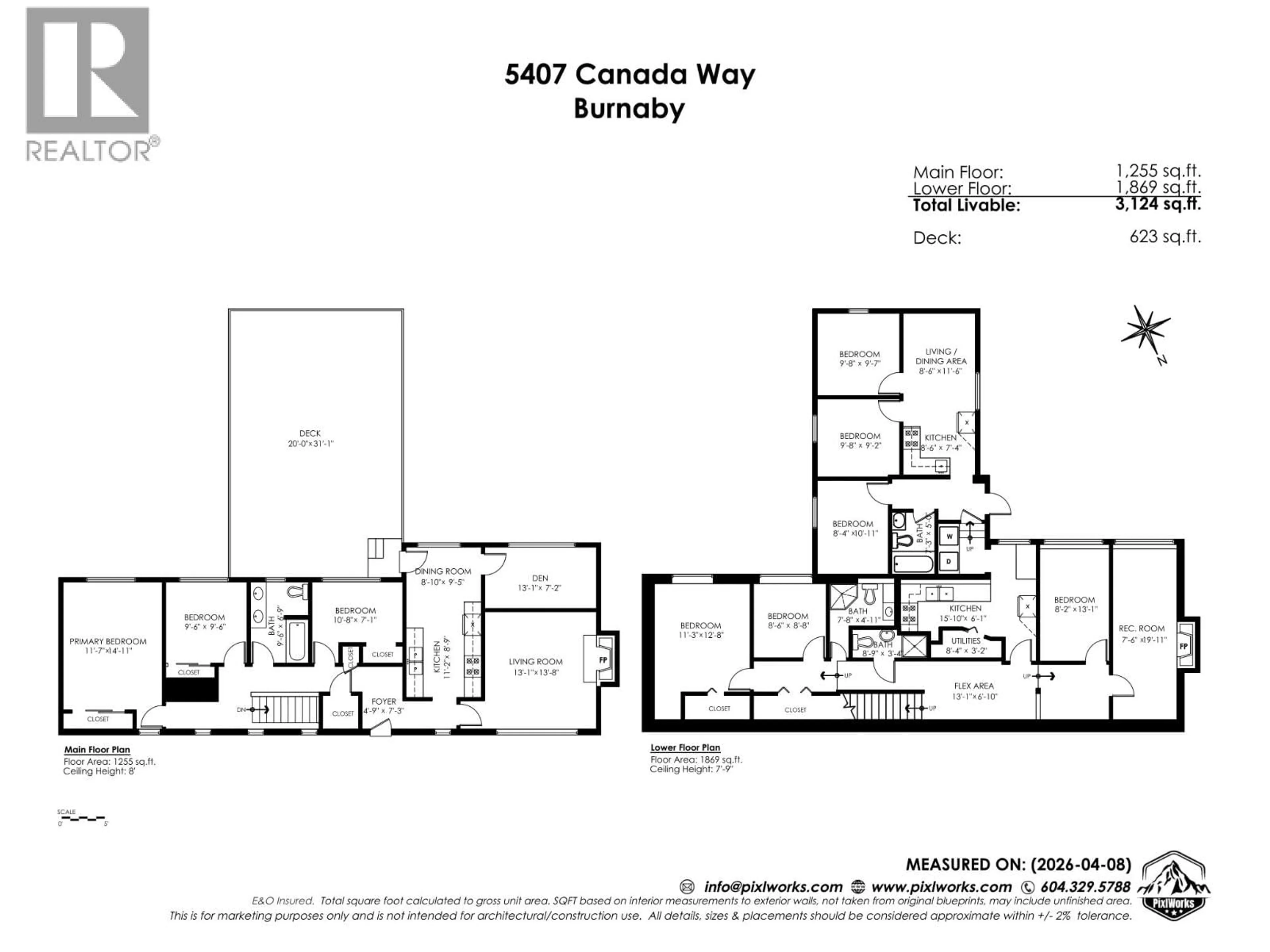 Floor plan for 5407 CANADA WAY, Burnaby British Columbia V5E3N5