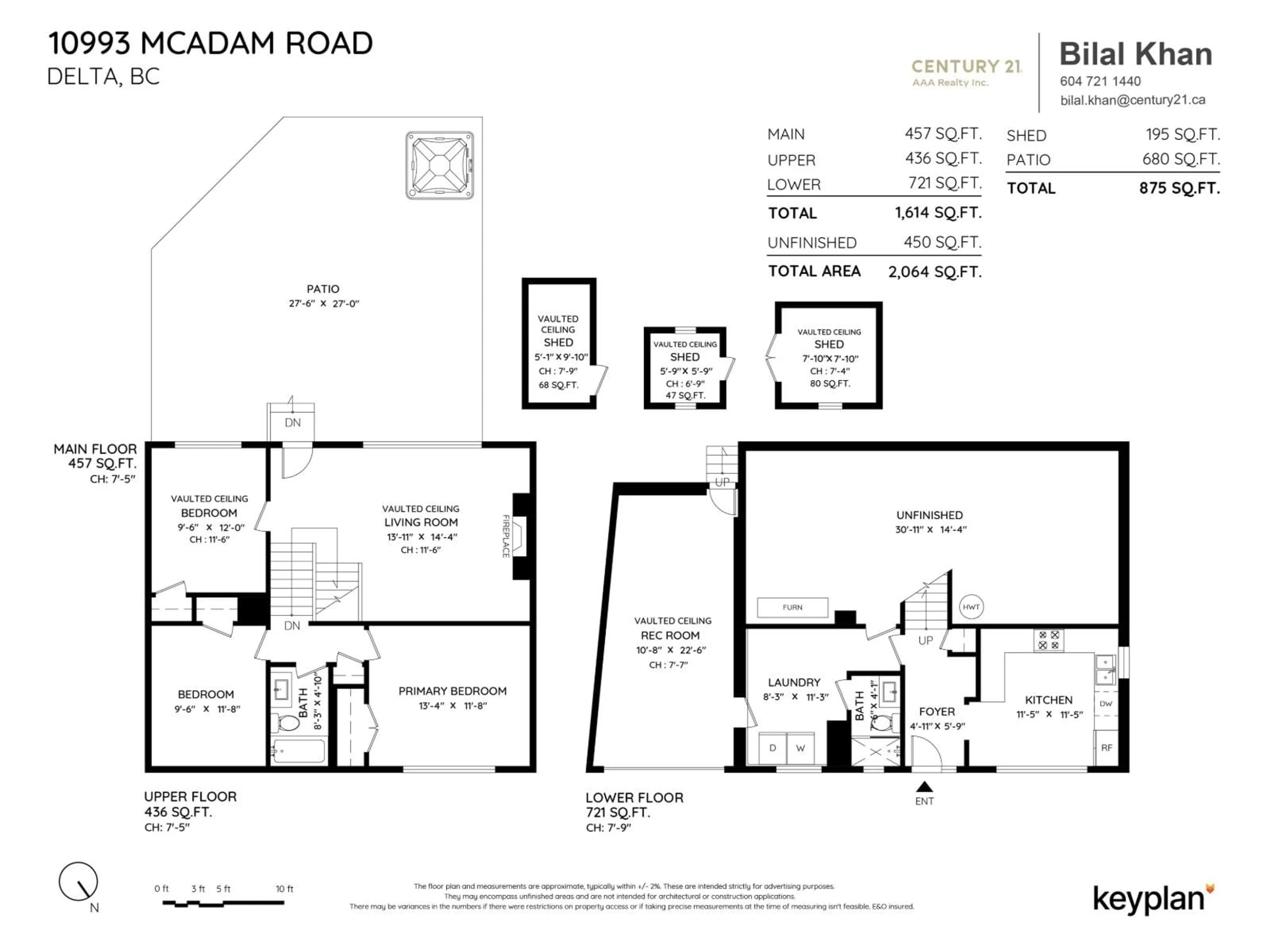 Floor plan for 10993 MCADAM ROAD, Delta British Columbia V4C3E9