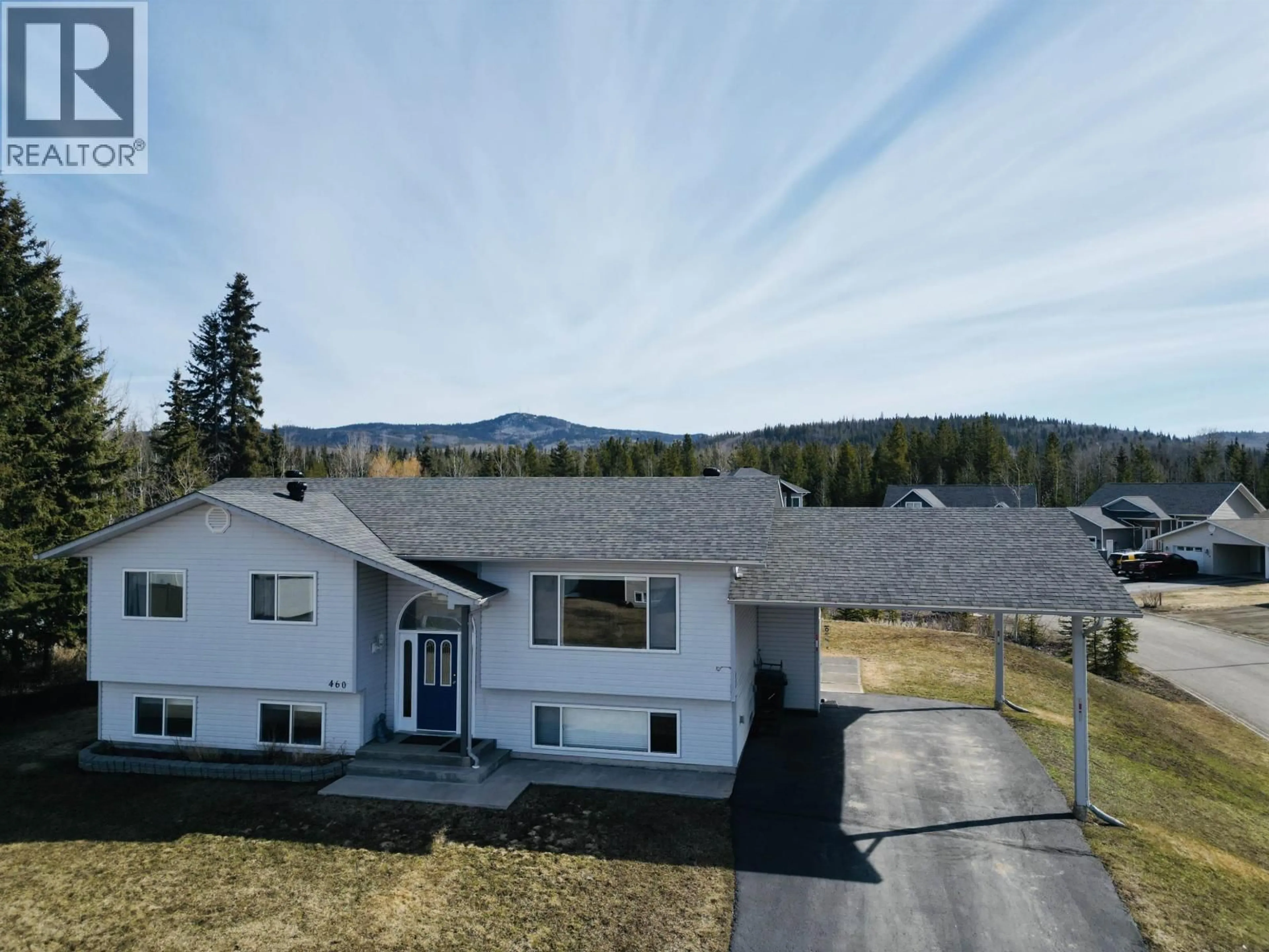 A pic from outside/outdoor area/front of a property/back of a property/a pic from drone, mountain view for 460 ASPEN STREET, Burns Lake British Columbia V0J1E0