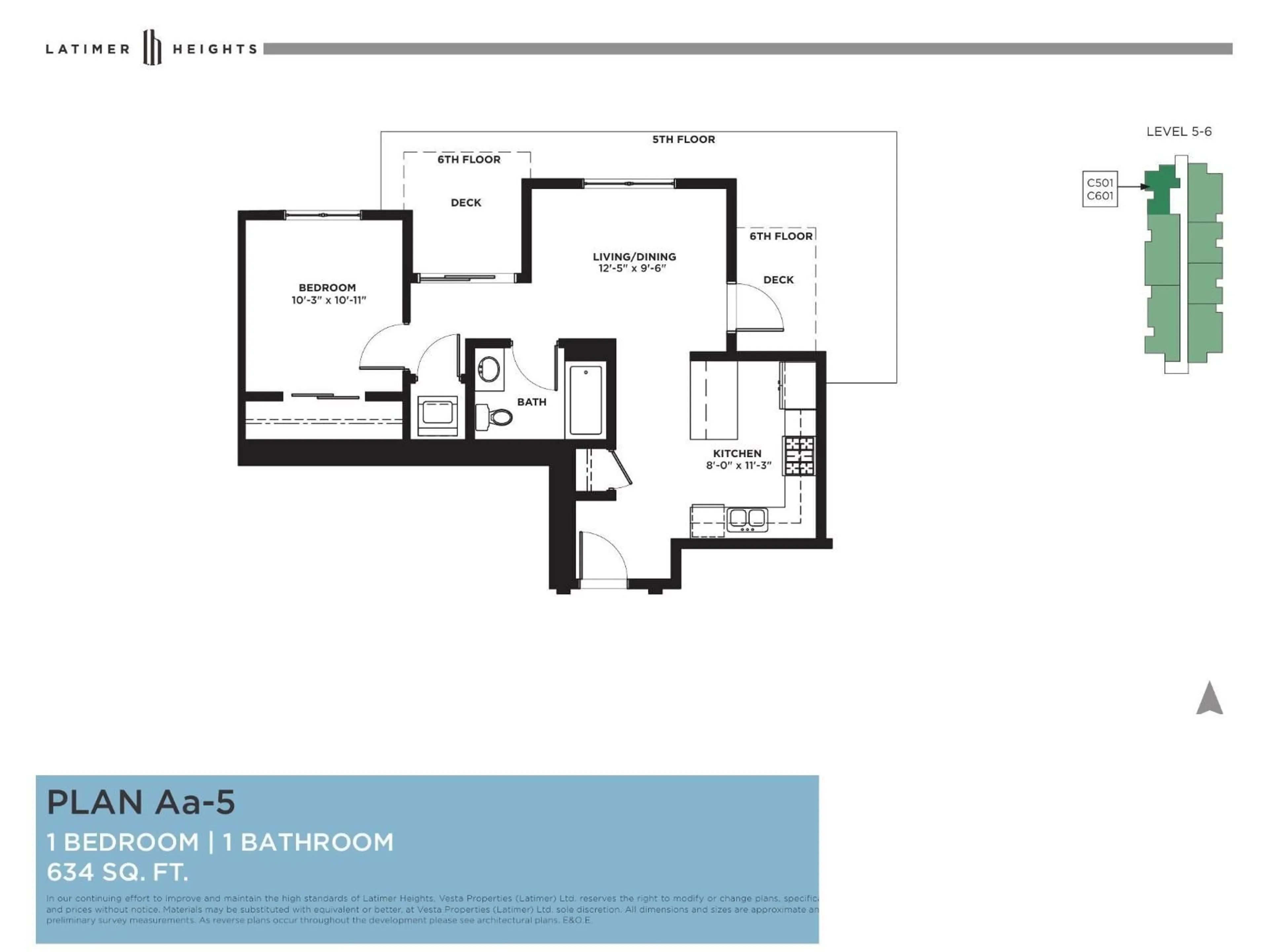 Floor plan for 501 - 20052 83A AVENUE, Langley British Columbia V2Y3P4