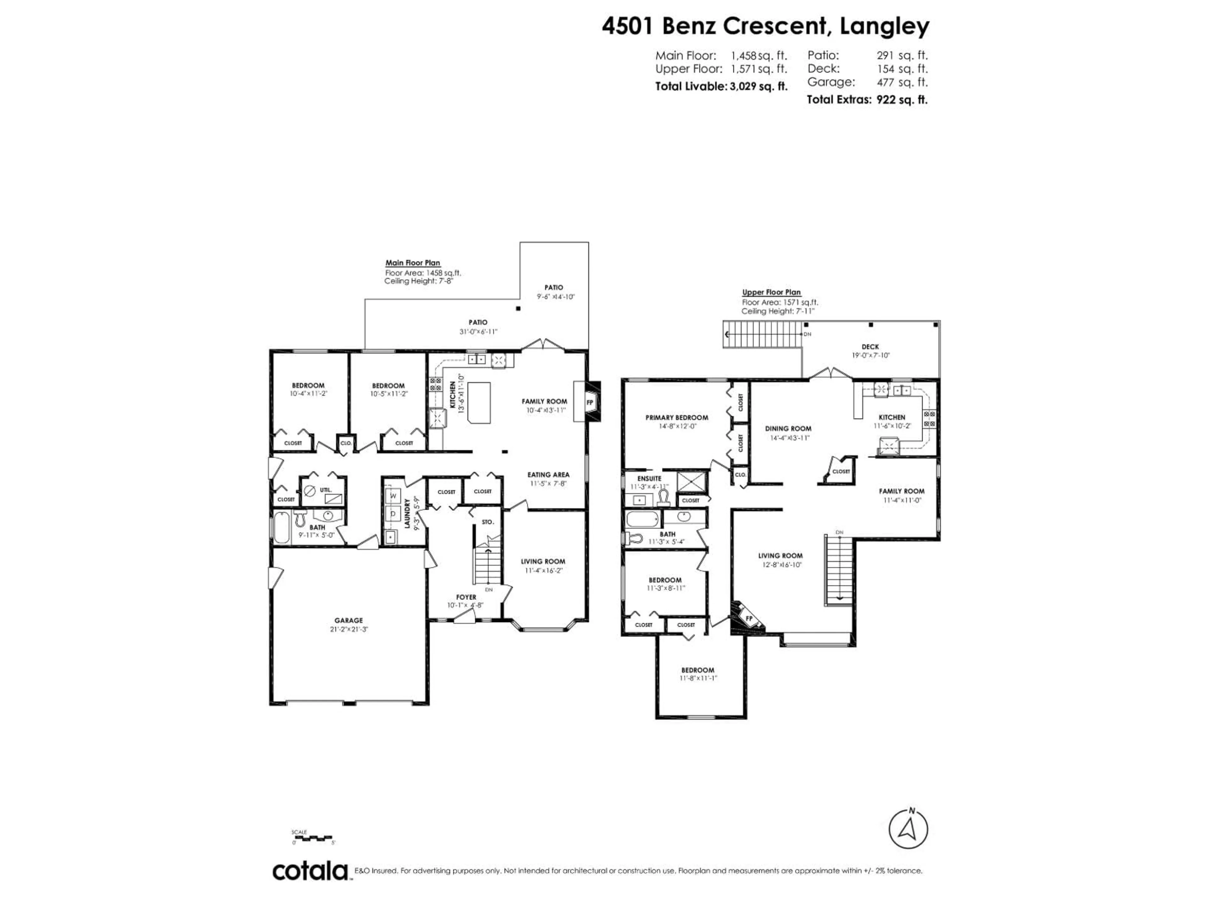 Floor plan for 4501 BENZ CRESCENT, Langley British Columbia V2Z1L5
