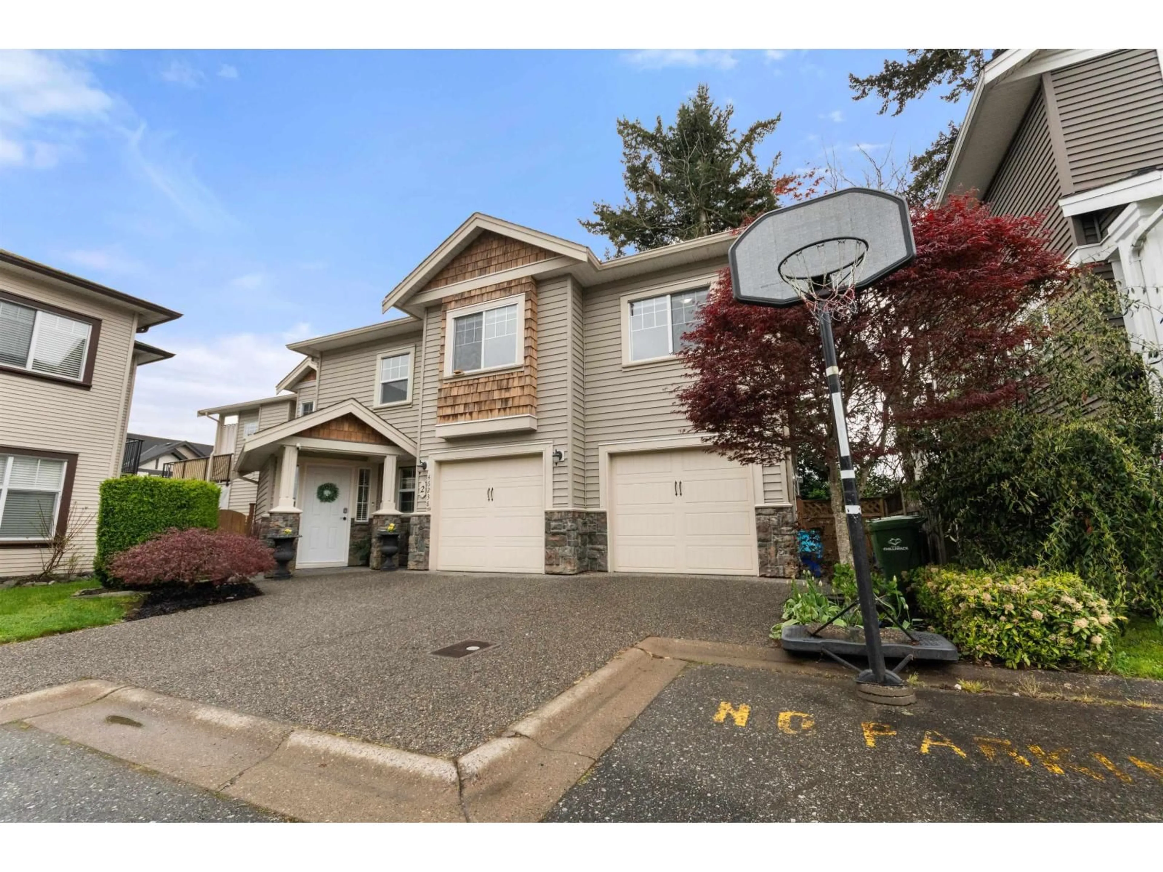 Home with vinyl exterior material, street for 2 - 46238 STRATHCONA ROAD, Chilliwack British Columbia V2P3T2