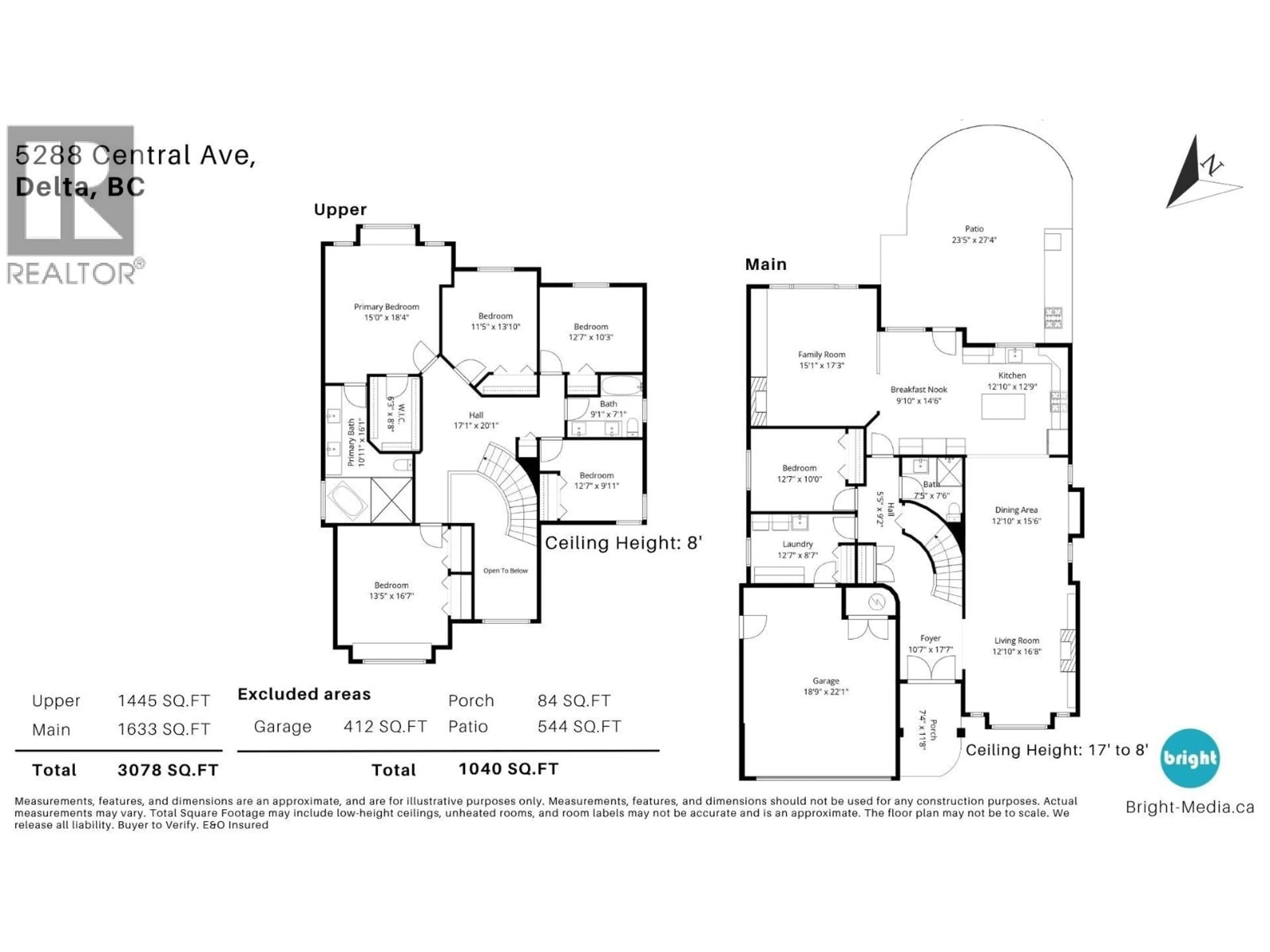 Floor plan for 5288 CENTRAL AVENUE, Delta British Columbia V4K2H3