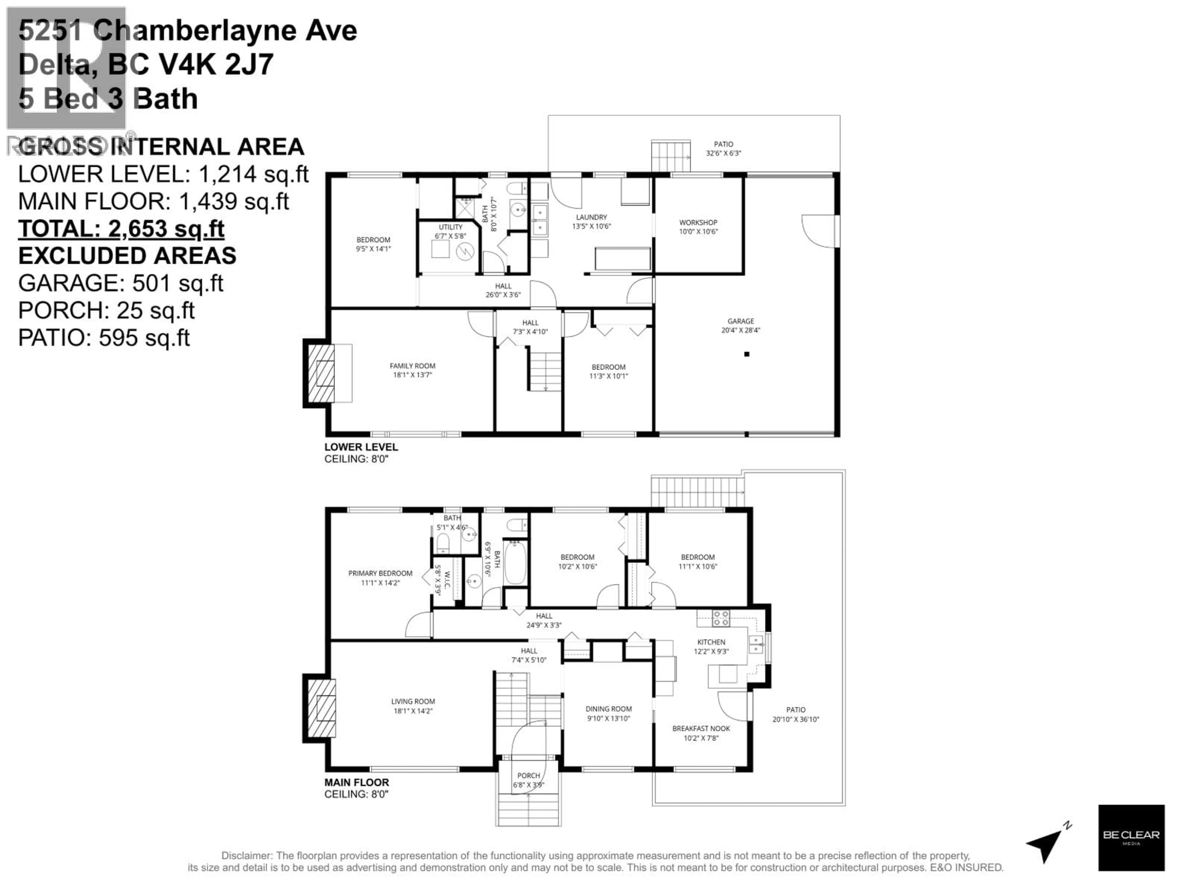 Floor plan for 5251 CHAMBERLAYNE AVENUE, Delta British Columbia V4K2J7
