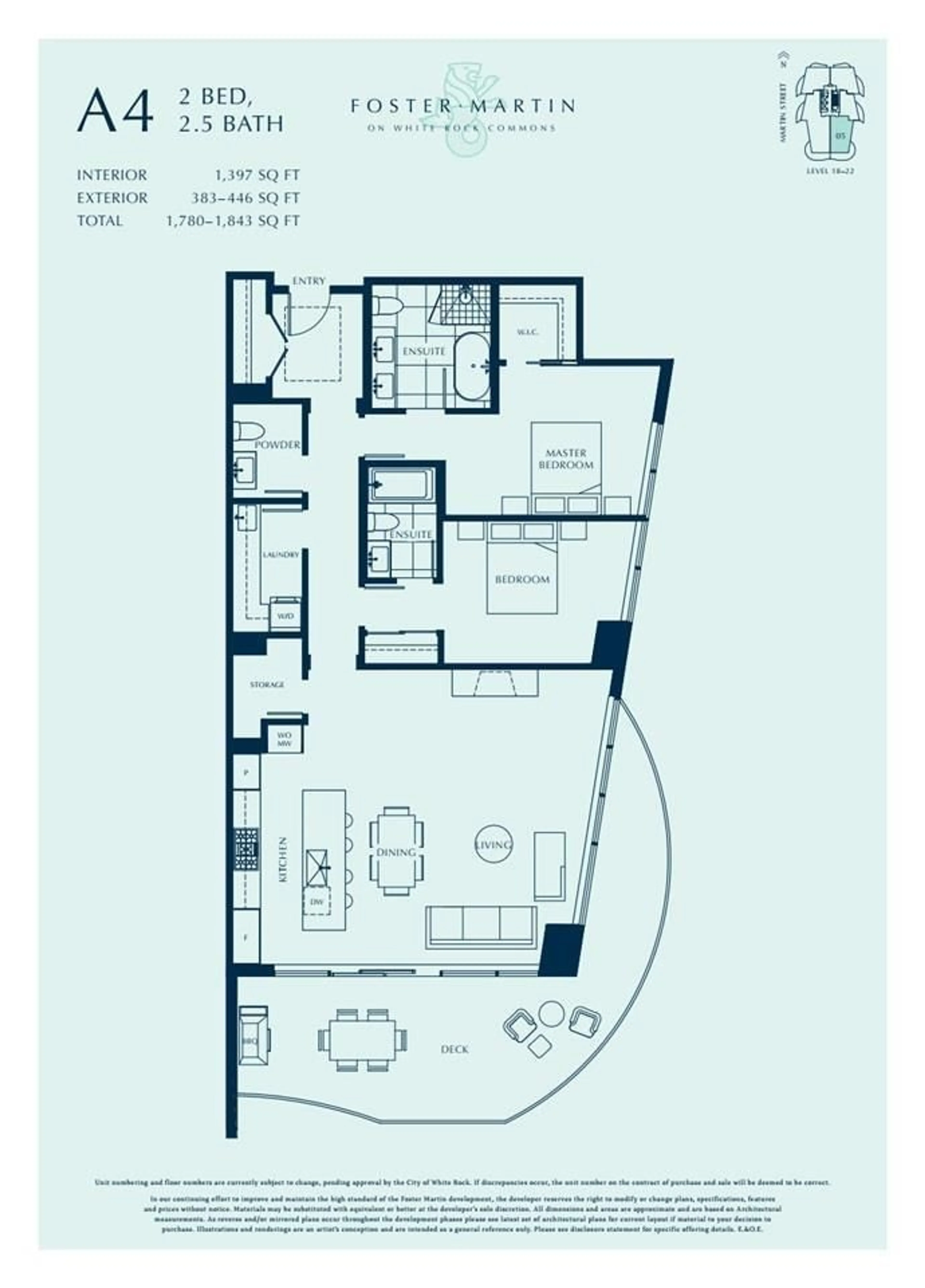 Floor plan for 1905 - 1500 MARTIN STREET, White Rock British Columbia V4B0C2