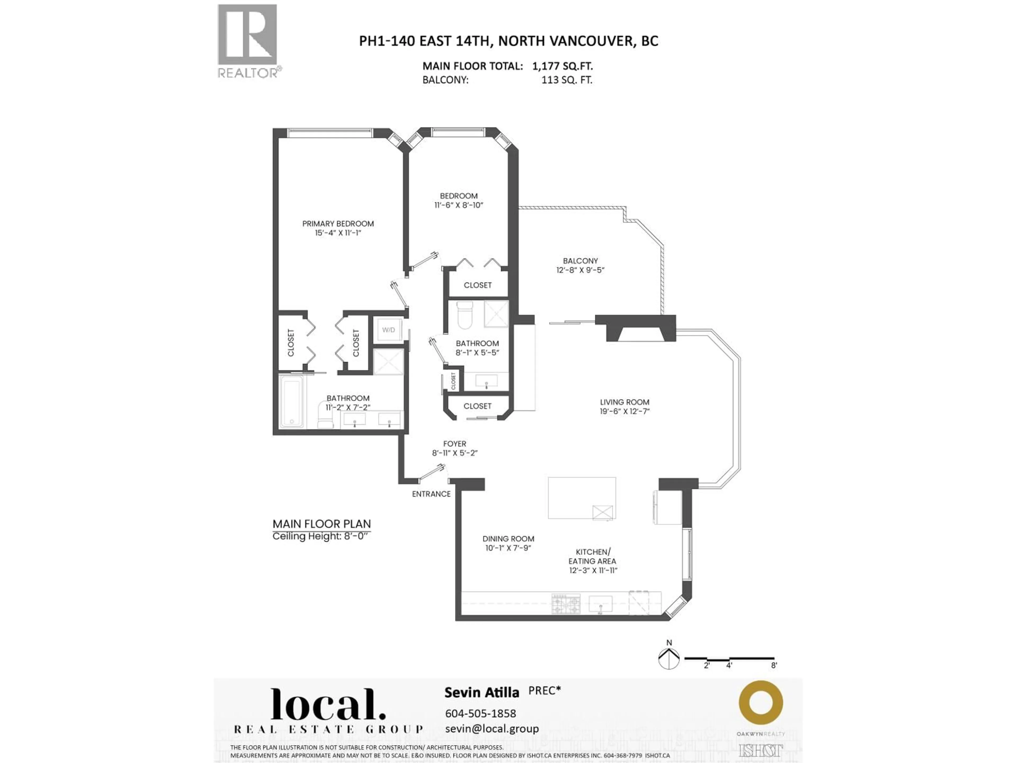 Floor plan for 1201 - 140 14TH STREET, North Vancouver British Columbia V7L2N3